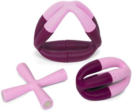 Speks Fleks Silicone 6-Piece Building Set - Mulberry - Fun Desk Toy for Adults