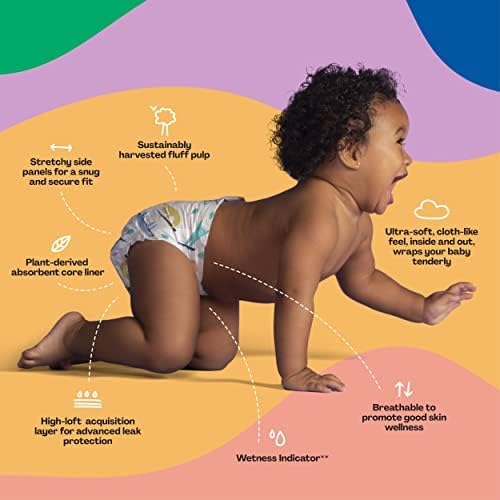 Hello Bello Diapers, Size 4 | Extra-Absorbent | Hypoallergenic | Alphabet Soup | 21 Count, Pack of 4