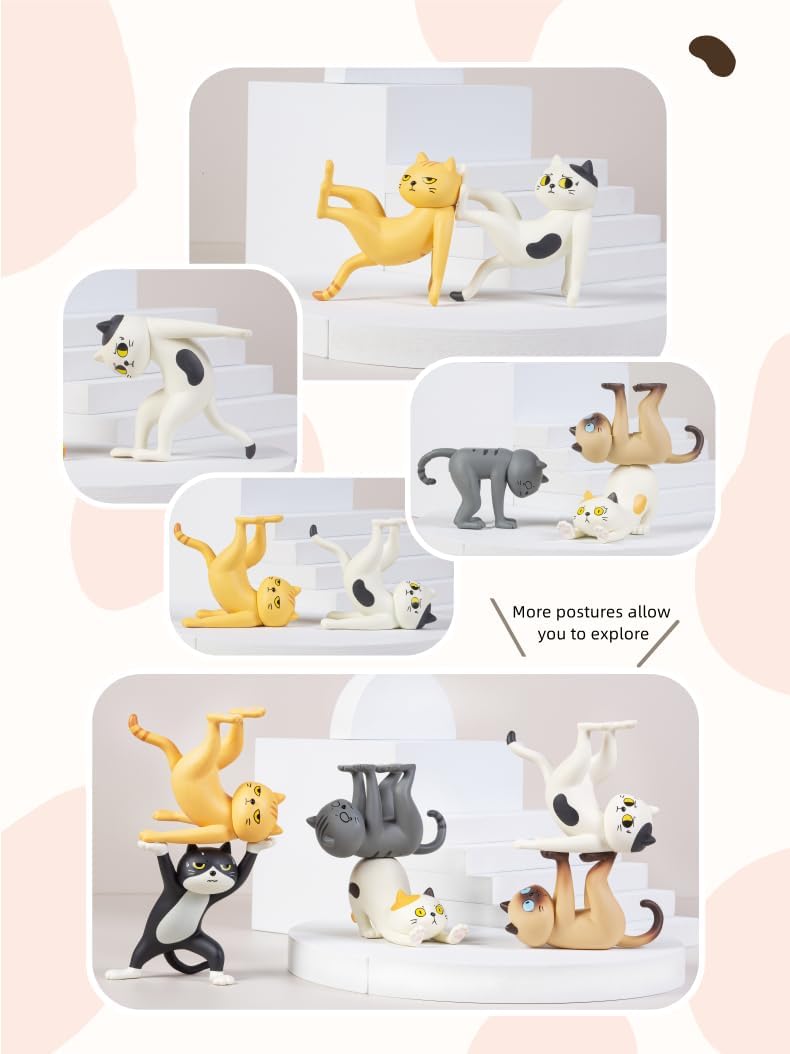 Cat You That Cat Blind Box Cute Figures 6PCs Kawaii Random Design Collectible Toys Desk Accessories
