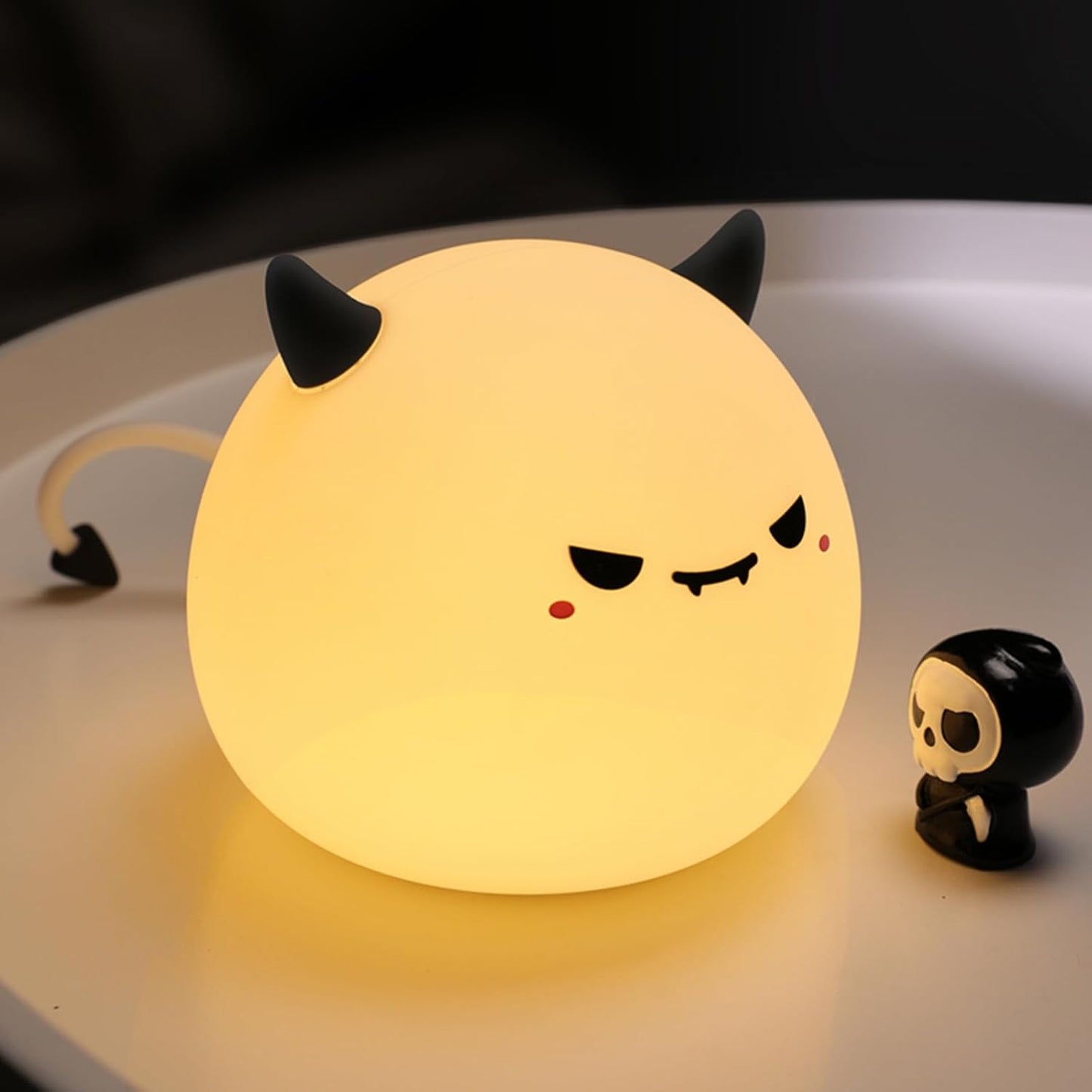 Cute Monster Night Light for Kids,Cute Monster lamp Soft Silicone Lamp 3 Level Dimmable Changing Rechargeable Breastfeeding Nursery Portable Kawaii Lamps,Bedside Lamp for Baby and Toddler,Boy Girls