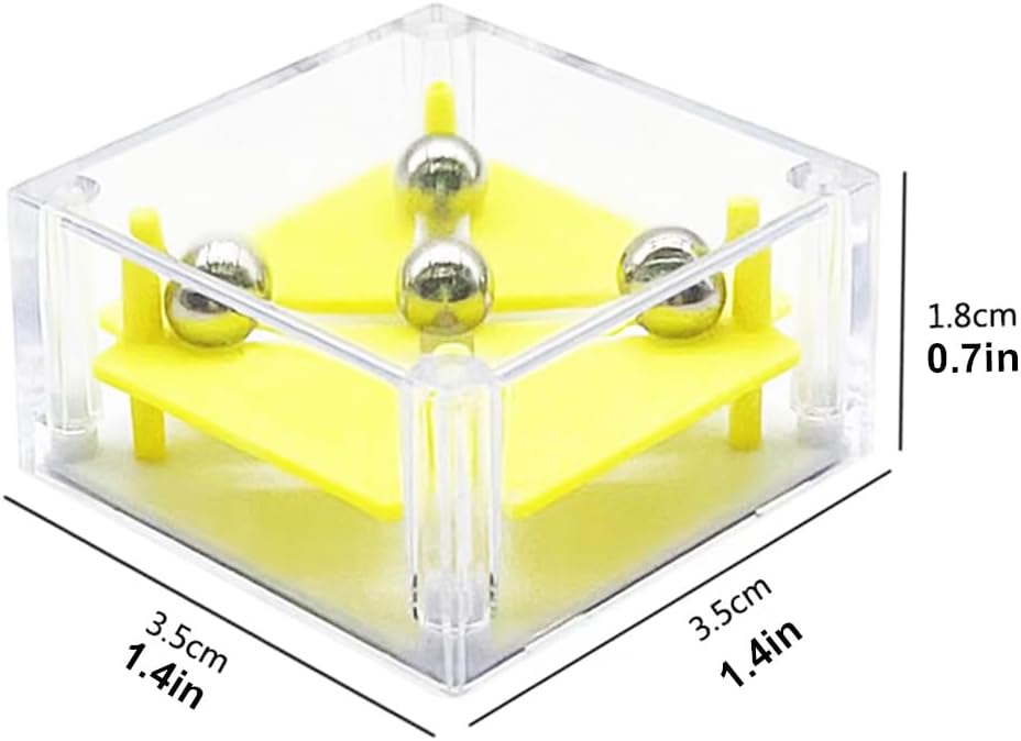 24 Pcs Balance IQ Maze Game,Mini Maze Cube Puzzle Box 3D Brain Maze Toy Puzzles Party Favor Games, Ideal Prizes Gifts for Kids and Adults