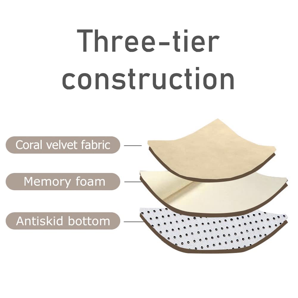 Loartee Nursery Rug Coral Velvet Crawling Area Rug (6'8"x9'2", Brown) for Toddler Children Play, Yoga, Exercise Pads Carpet