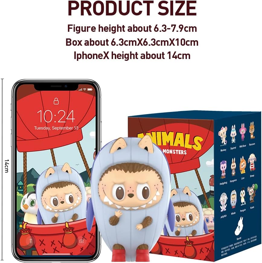 POP MART The MONSTERS Animals Series, 12PCs The MONSTERS Blind Box Figures, Random Design Action Figures Collectible Toys Home Decorations, Holiday Birthday Gifts for boys and girls, Whole Set