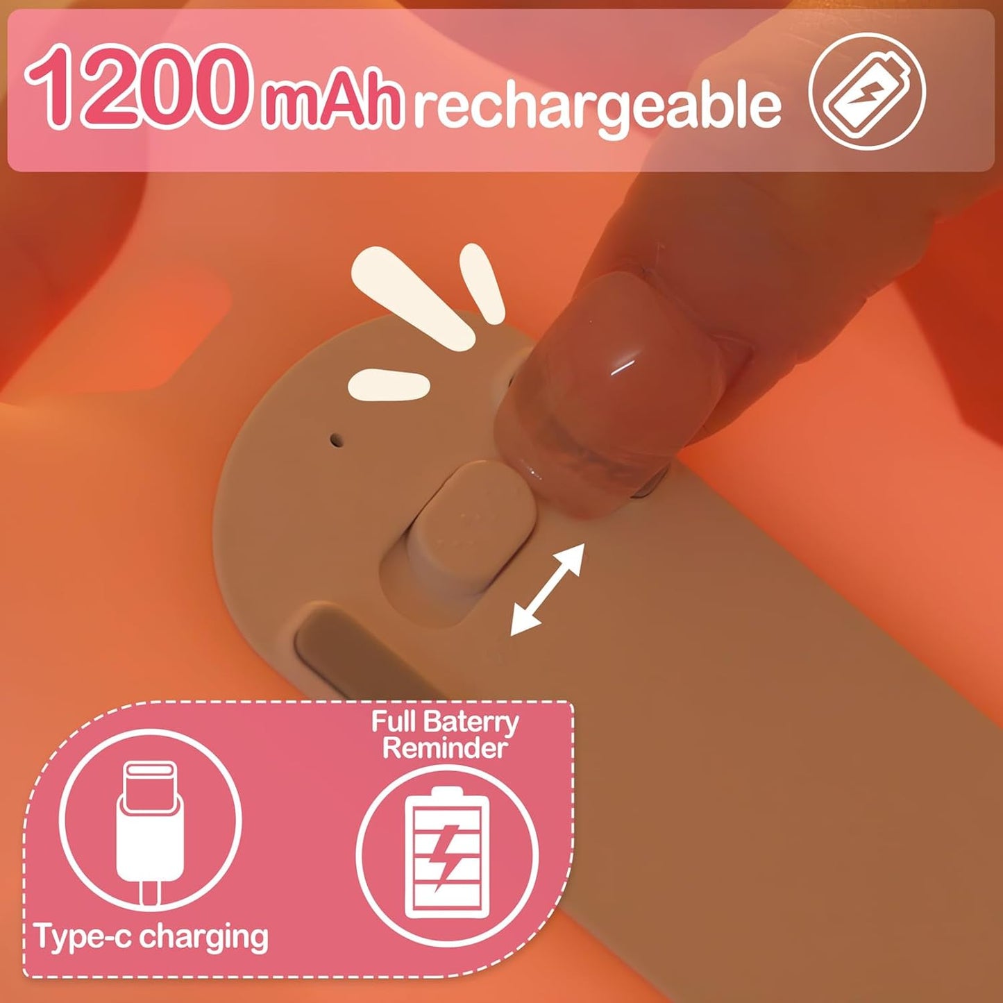 Axolotl Night Light for Kids, Rechargeable Cute Squishy lamp - Silicone Adorable Christmas Axolotl Gifts for Kids - Nightlight Nursery Animal Touch Light - Bedroom Decor for Boy, Girls