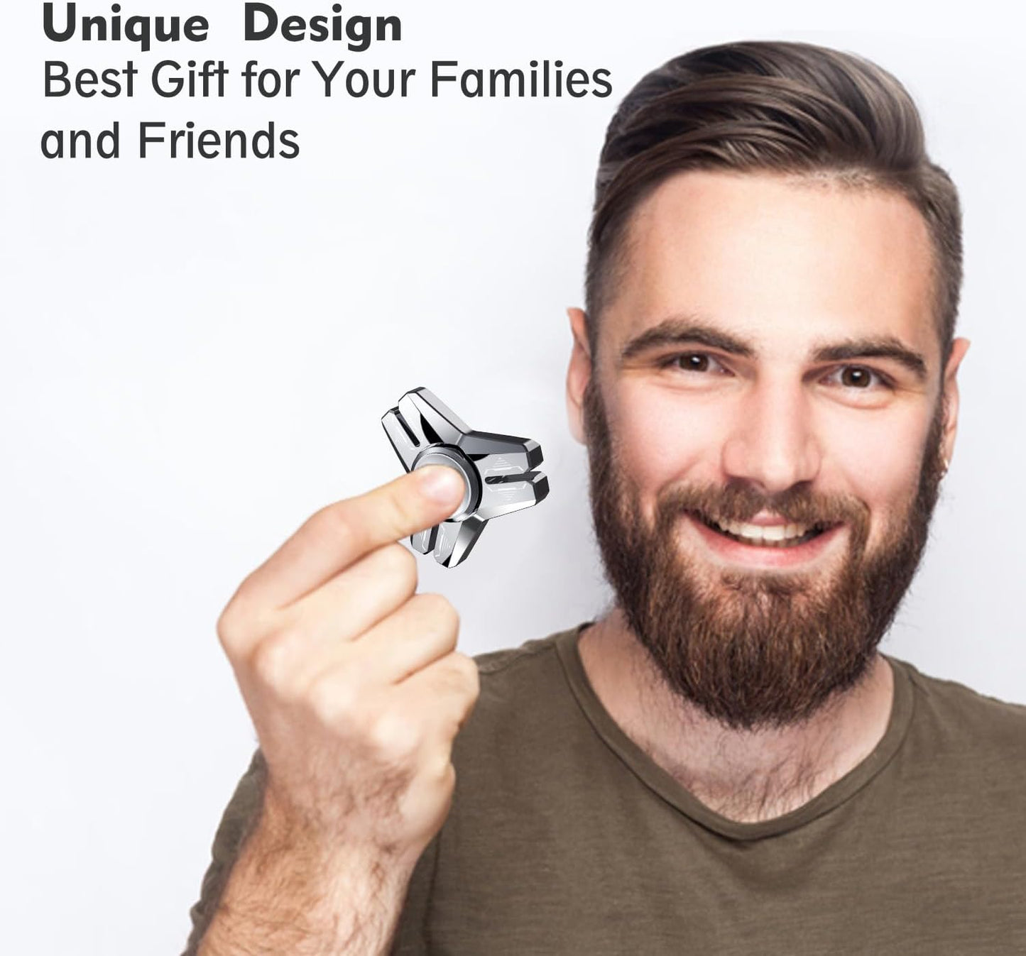 INNÔPLUS Fidget Spinner, Sturdy Stainess Steel Construction Metal Fidget Spinner, Fidget Spinners for Kids, Delivers Smooth and Long Spin Times, for Stress Relief, Focus Enhancement, Anxiety Reduction