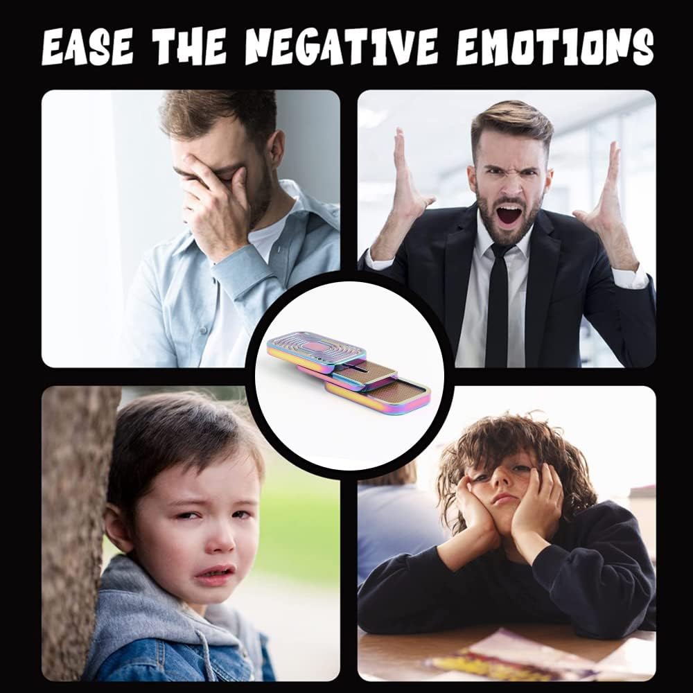 STONESTAR CP3 Fidget Slider - Magnetic Metal Fidget Toys Stress Relief Toy, Men’s EDC Fidget Toy Haptic Coin Office Desk Toys Gifts for Adults (Colorful)