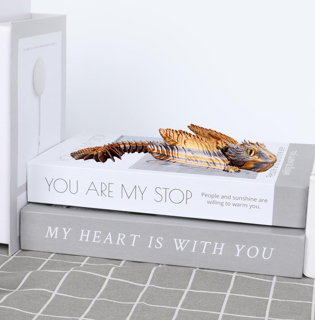 3D Printed Dragon, Feathered Wyvern Dragon, Articulated Dragon, Fidget Dragon Toys for Adult, Home Office Decor Executive Desk Toy