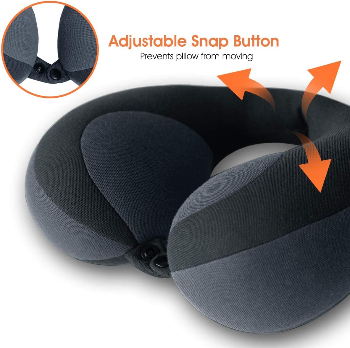 INFANZIA Kids Chin Supporting Travel Neck Pillow, Helps Support Head and Neck, Comfortably Designed for Head, Neck, and Chin Support - Ideal for Toddlers and Children,Black