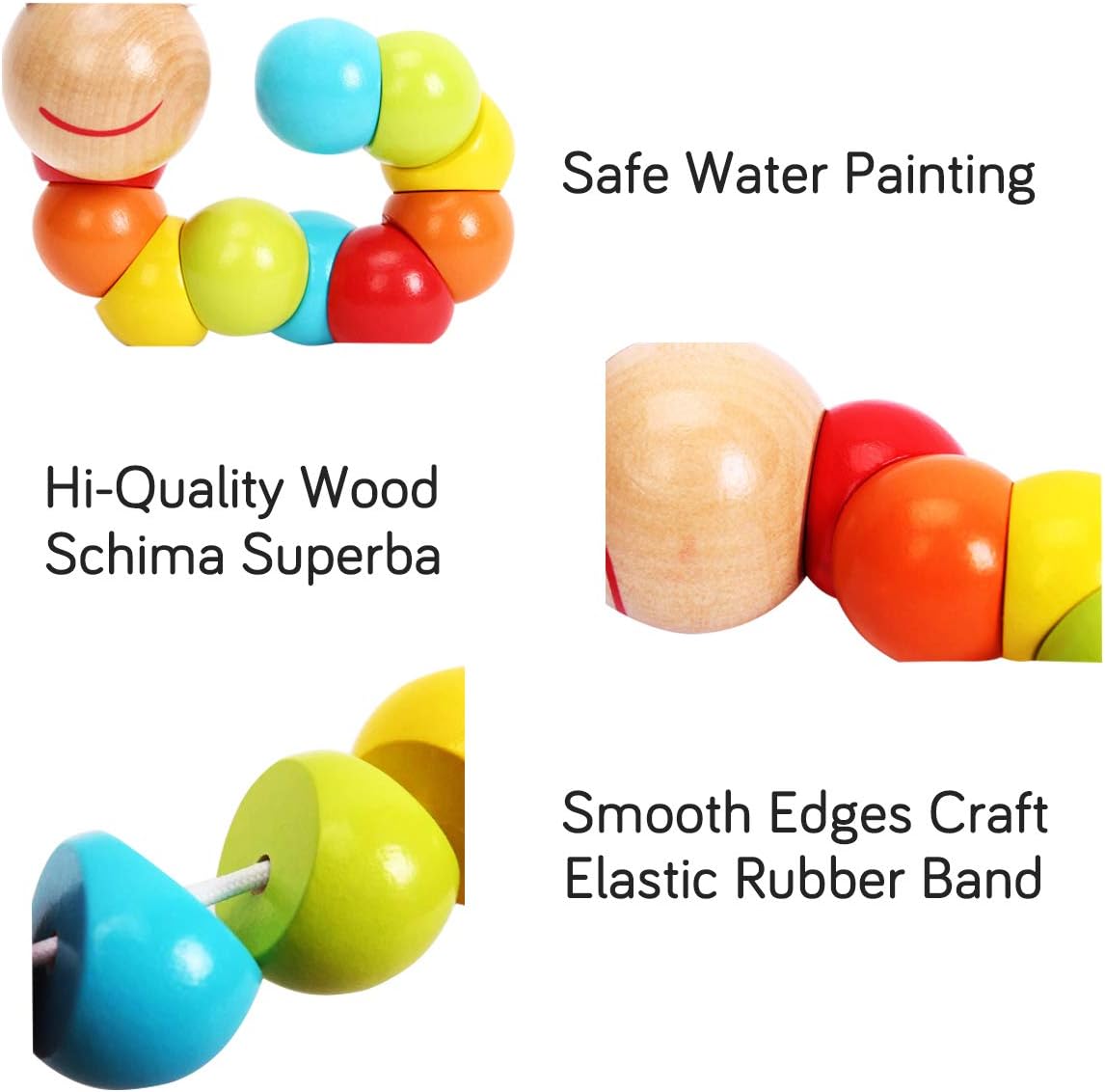 Baby Toys 6 to 12 Months, 12-18 Months, 3-6 Months Developmental, Tummy Time Toys Crawling Toys - Infant Toys - Caterpillar Twisting Baby Boy and Baby Girl Toys (2 Pack) (Rainbow)