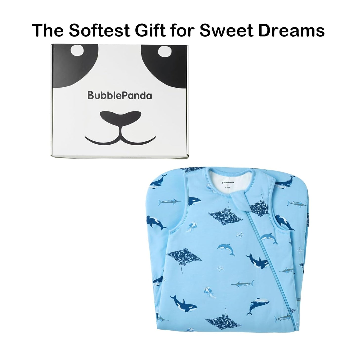 BubblePanda Rayon Made from Bamboo Sleep Sack 0-6 Months 0.5 Tog Soft Newborn Sleep Sack 3-6 Months for Infant Babies 2-Way Zipper Wearable Blanket Baby 0-3 Months