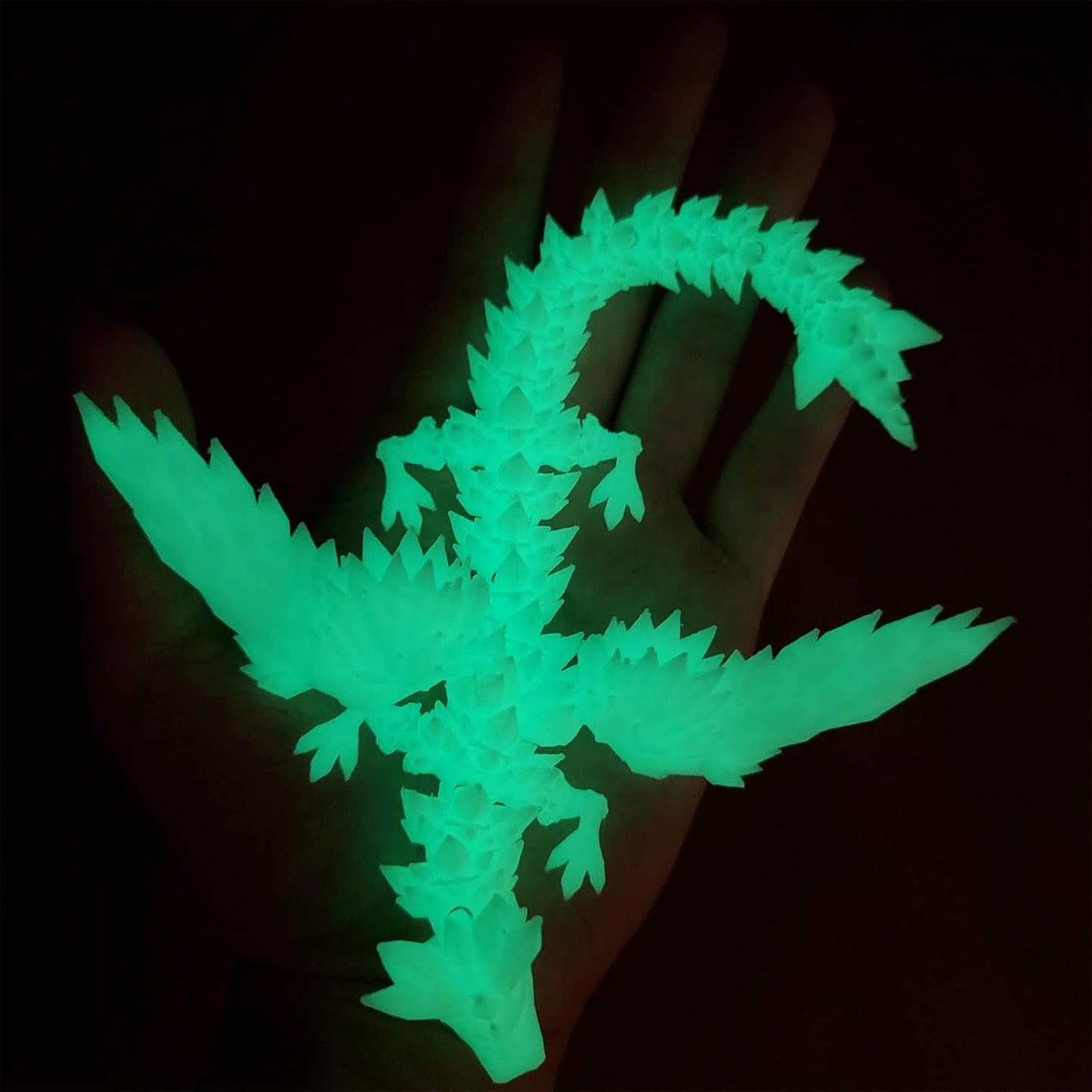 3D Printed Dragon Egg with Dragon Inside, Articulated Flying Dragon with Dragon Egg, Multi Color Winged Dragon, Crystal Dragon Fidget Toy, Home Office Décor, Easter Egg, Gift