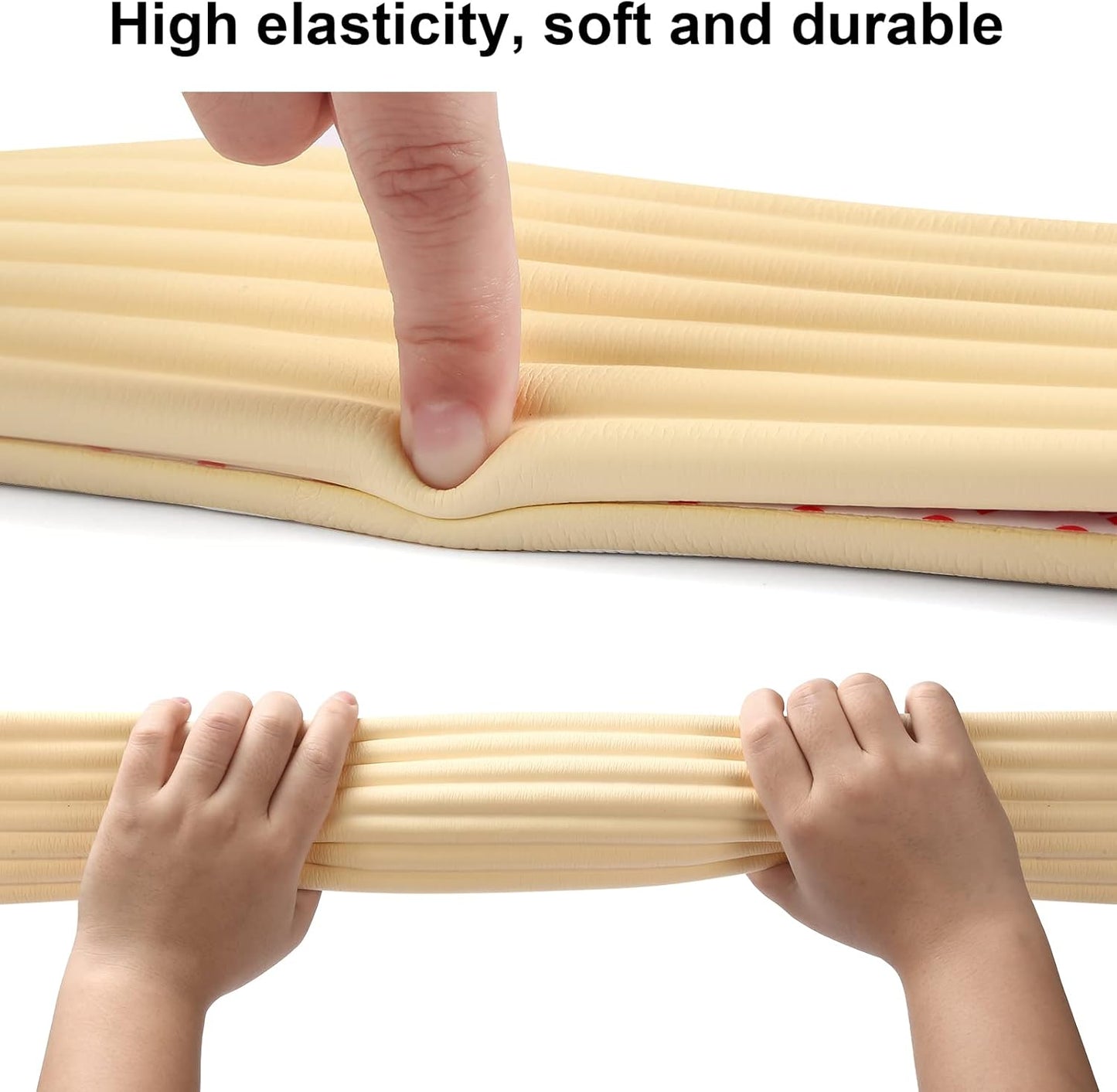 Upgrade Baby Proofing Edge Corner Protector, 16.4ft Edge Guards Padding with 3M Adhesive, Extra-Wide Soft Rubber Foam Padding, Furniture,Sharp Edge Safety Corner Edge Bumper Guard- Beige
