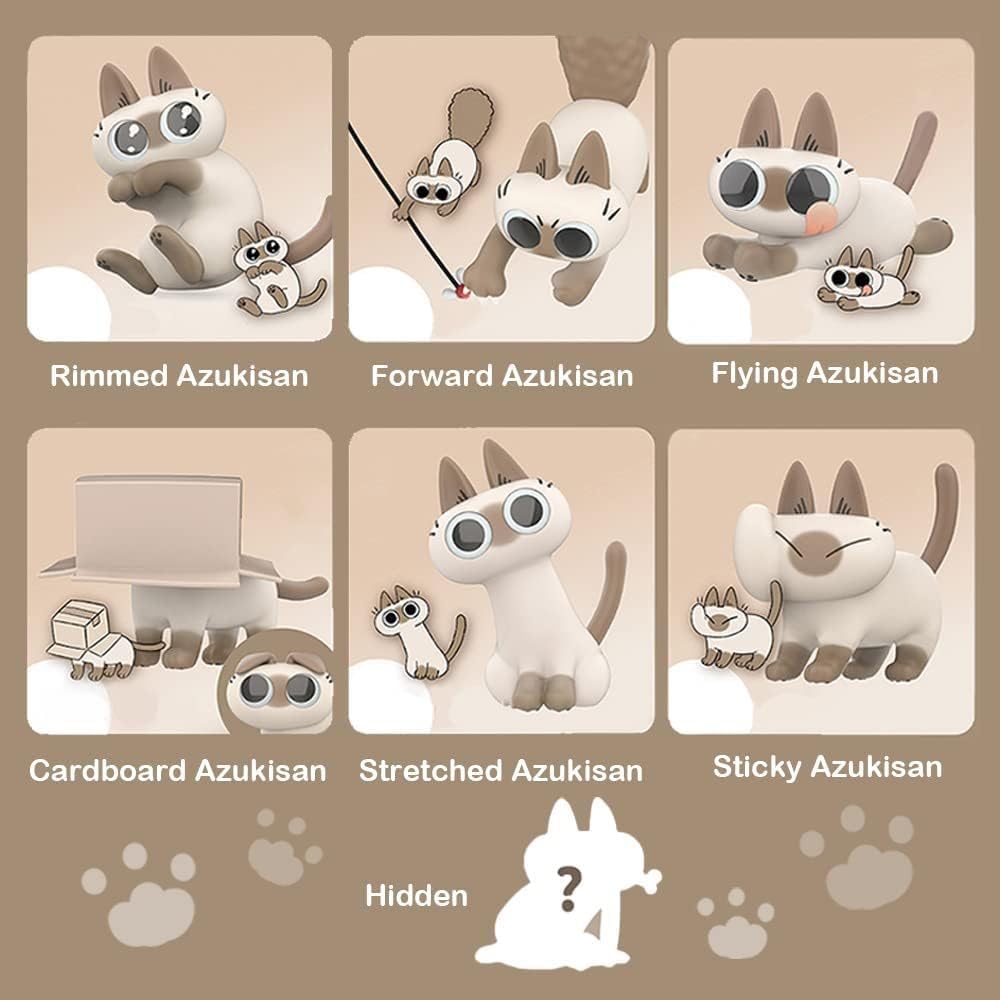Nobeko Azuki Can Cat Daily Life Series1 Blind Box Siamese Cats Figures 1PC Random Art Cute Collectibles Birthday Gift