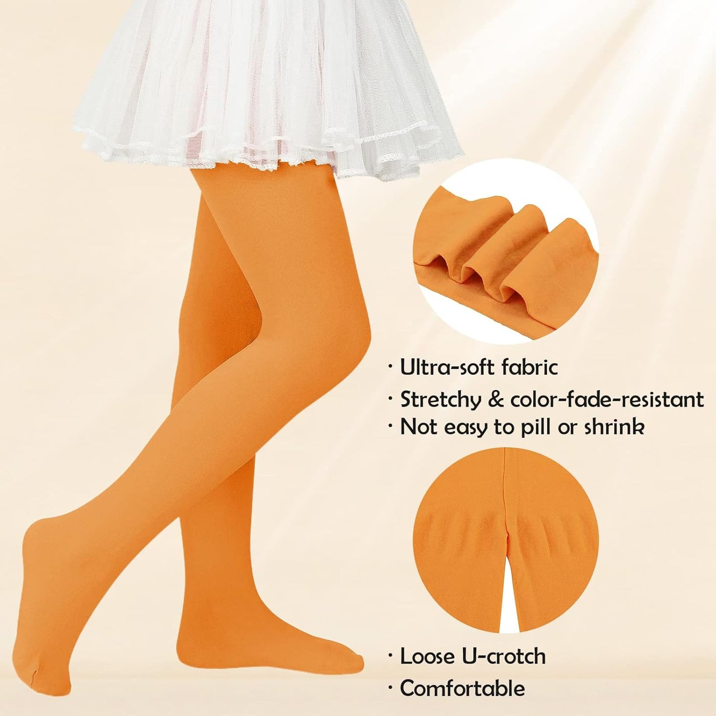 Girls Ballet Dance Tights for Toddler Baby Soft Athletic Leggings Infant Elastic Dance Tights for Girls