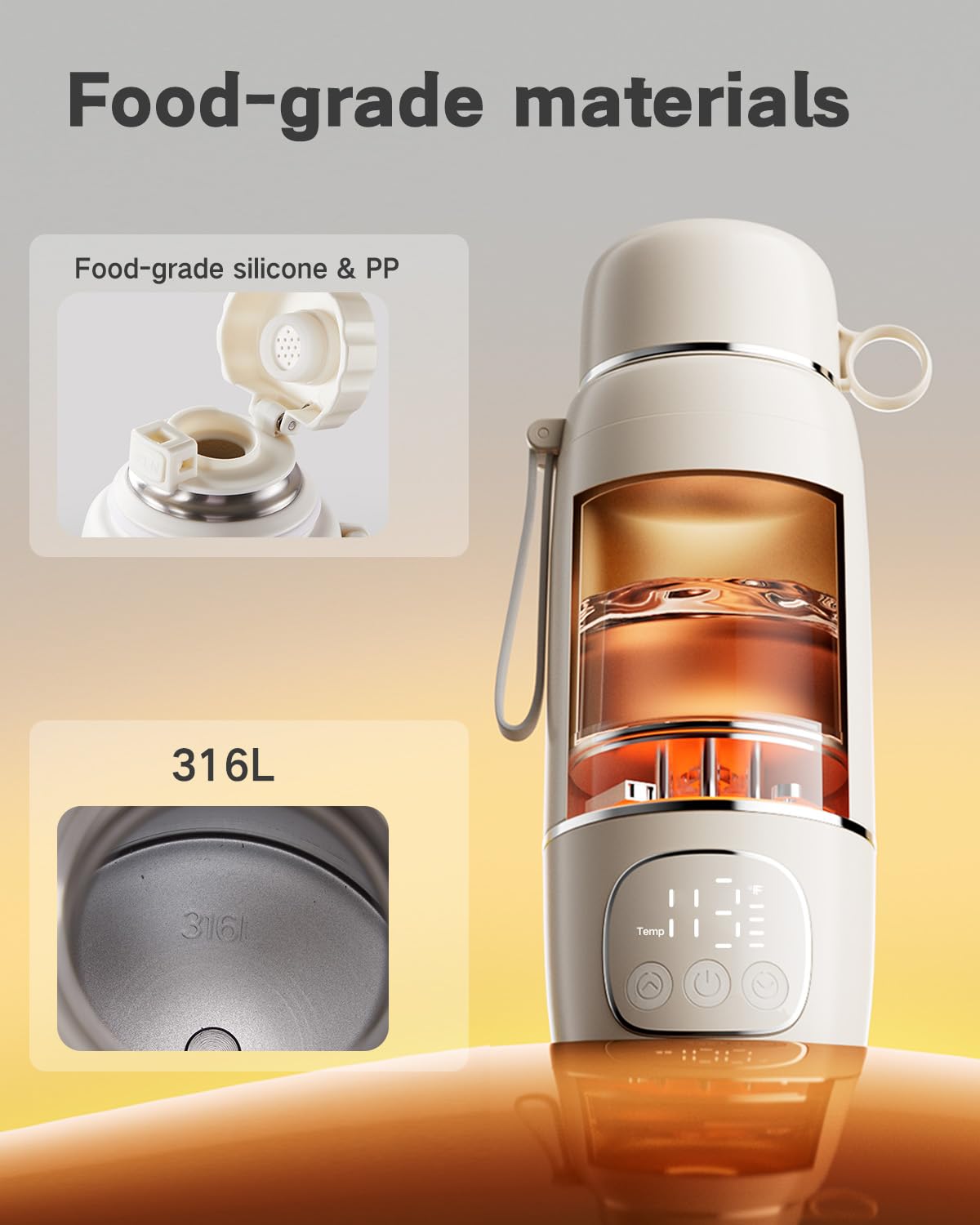 Portable Bottle Warmer for Travel - Fast Heating Breast Milk & Formula Warmer with 16,000mAh Battery, 17oz Milk Warmer for Baby on The Go,Baby Bottle Warmer for Car, Airplane(Puppy)