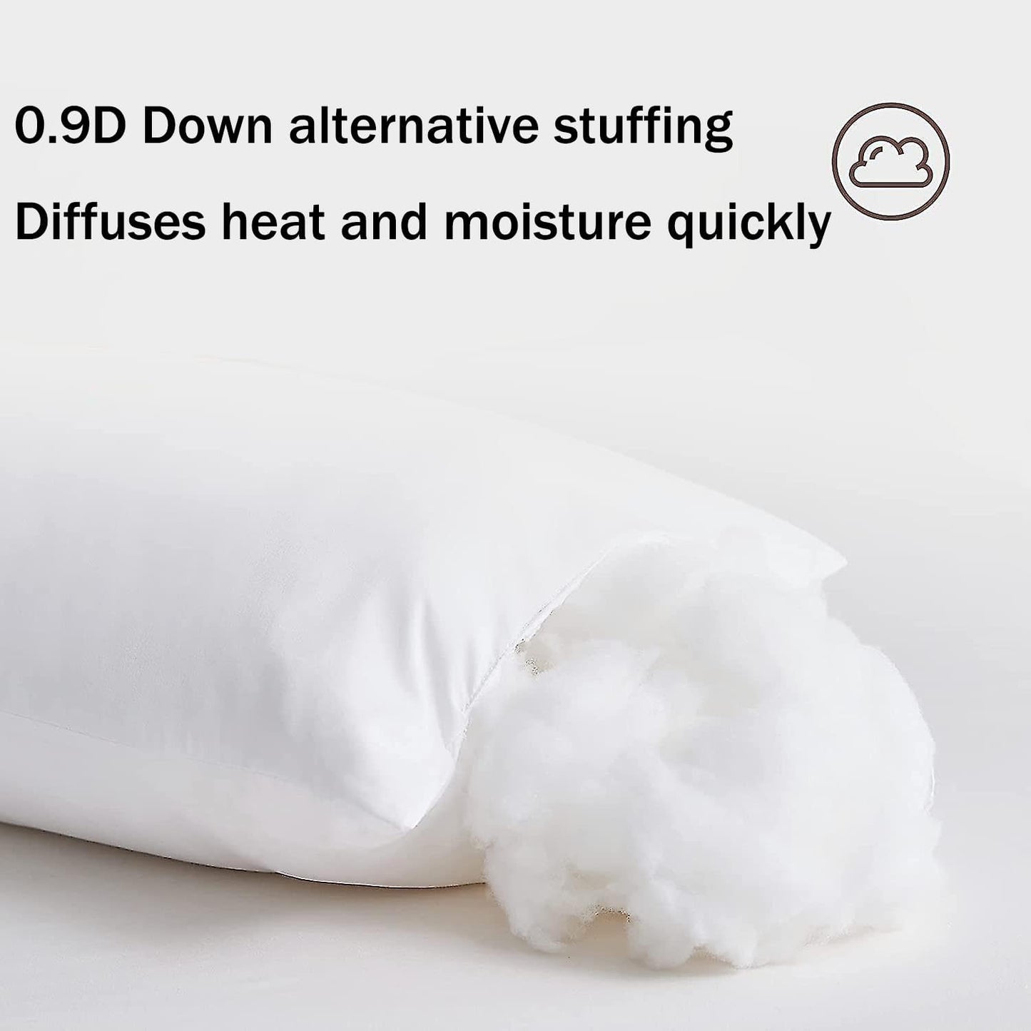 Hotel Collection Bed Pillows King Size Set of 2 Back Sleeper Pillow for Adults Stomach Kids Side Sleeping Medium Soft Plush Fluffy White 20x36 inches