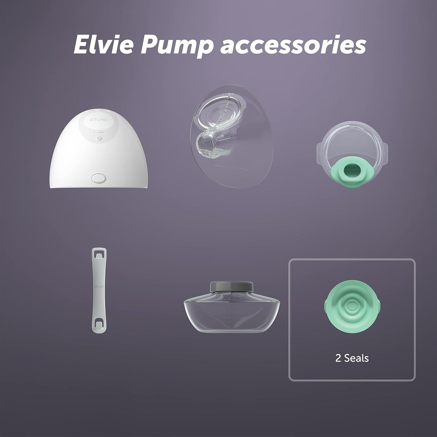 Elvie - Breast Pump Seals - Accessories for Breastmilk Storage, Pumps & Breastfeeding Essentials - 2 Pack