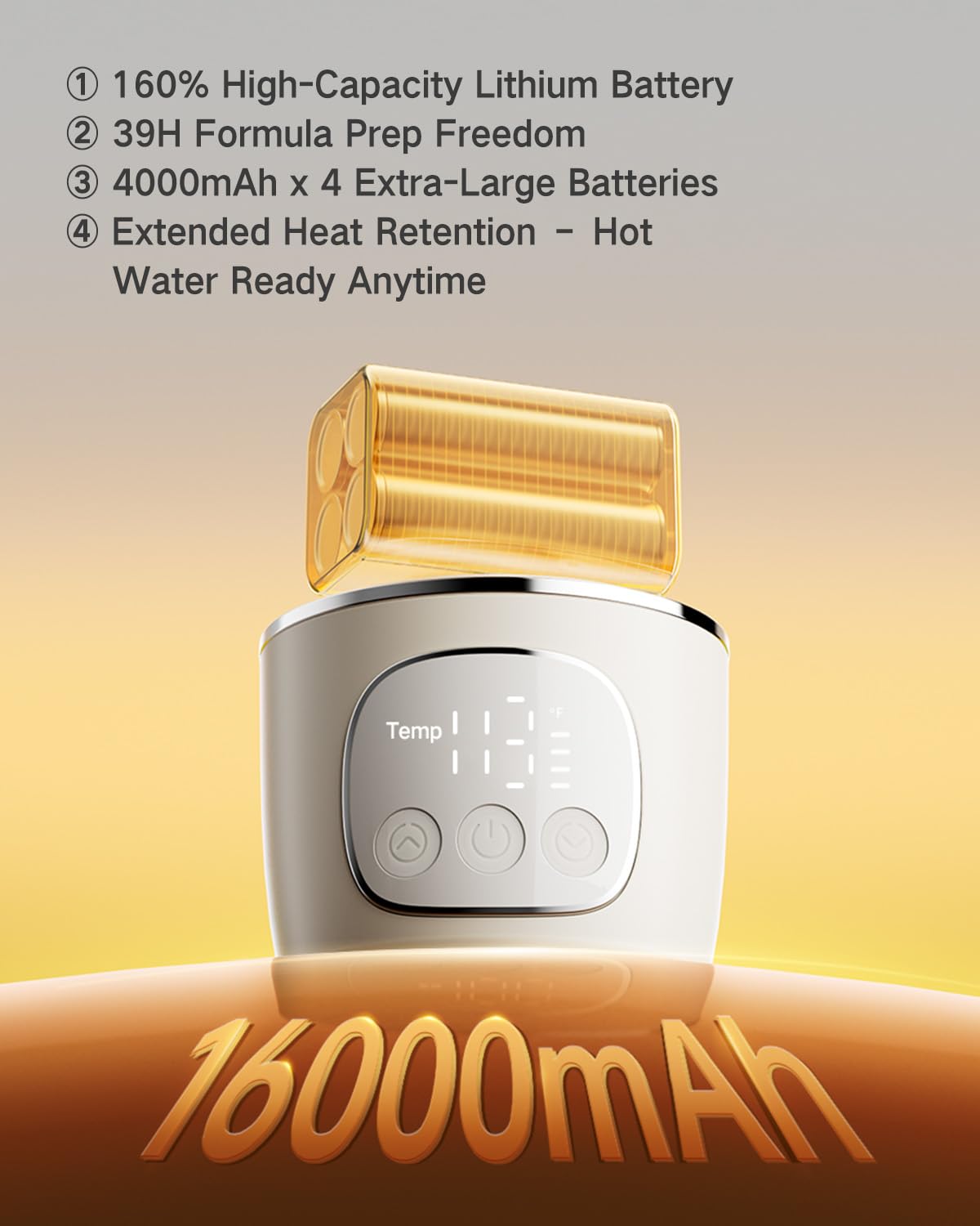 Portable Bottle Warmer for Travel - Fast Heating Breast Milk & Formula Warmer with 16,000mAh Battery, 17oz Milk Warmer for Baby on The Go,Baby Bottle Warmer for Car, Airplane(Puppy)