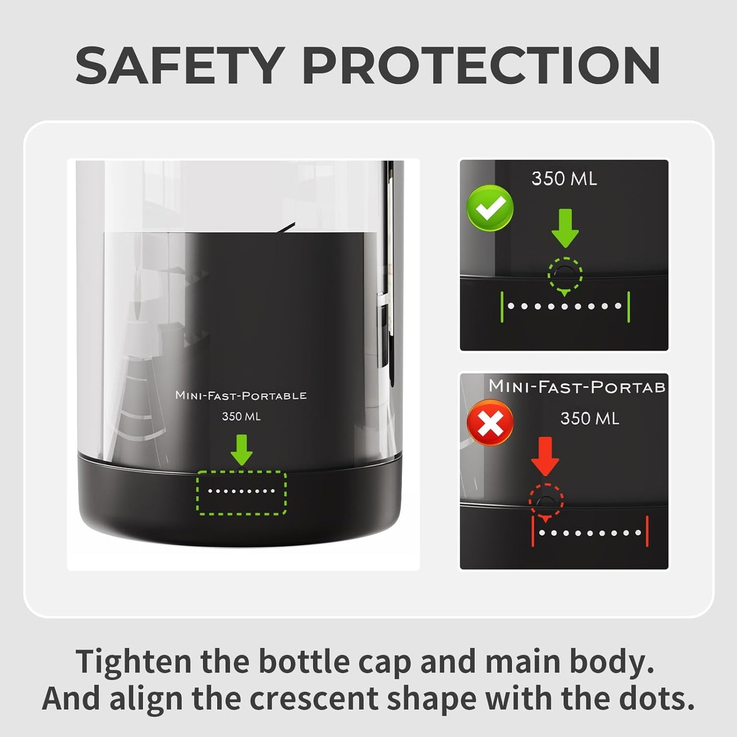 OTPEIR Portable Blender for Shakes and Smoothies with 11.83 Oz Travel Cup and Lid,Durable Stainless Steel Blades for Juice Blending Performance, Black