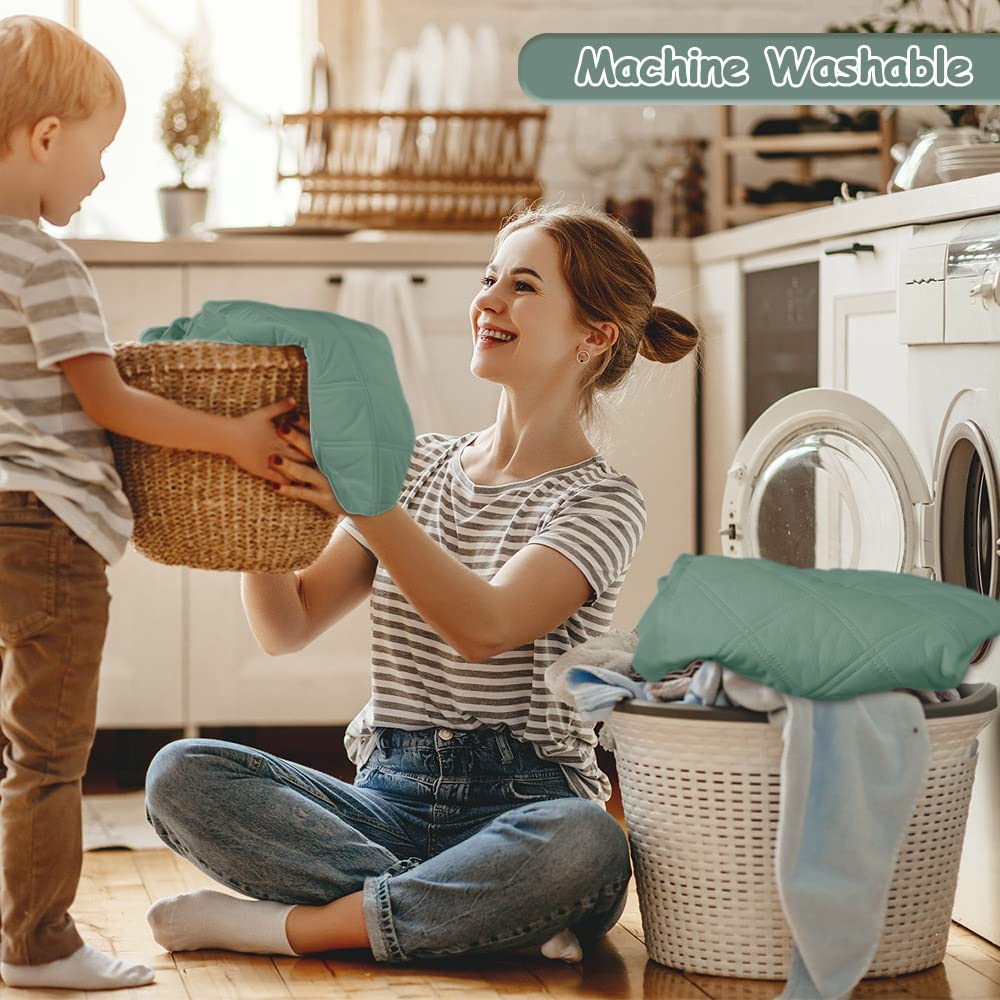 Yoofoss Waterproof Crib Mattress Protector 2 Pack, Quilted Crib Mattress Pad Cover Ultra Soft and Breathable, Machine Washable Toddler Mattress Protector for Standard Baby Crib Size 52''x28''