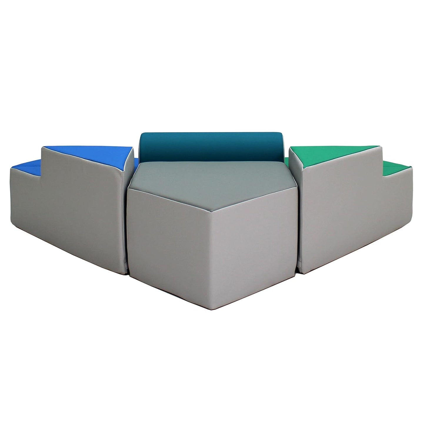 Factory Direct Partners 13383 SoftScape Step Up and Slide Corner Climber, Indoor Active Play Structure for Toddlers and Preschoolers (4-Piece) - Contemporary