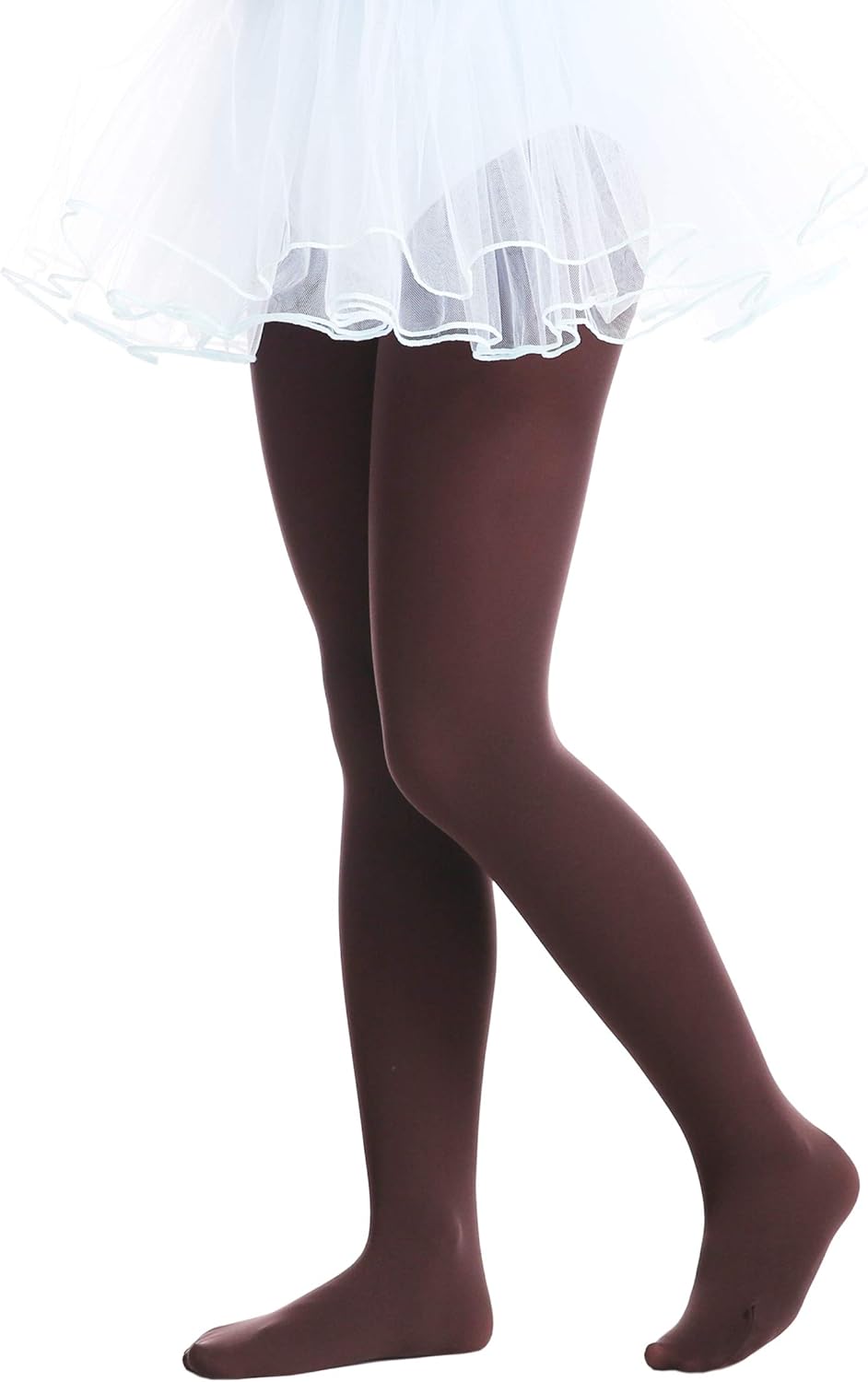 EVERSWE Girls Semi Opaque Footed Tights, Microfiber Tights