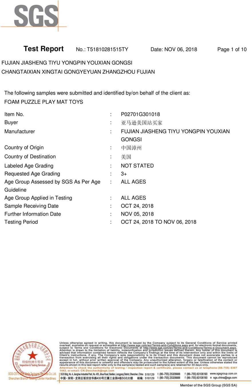 MQIAOHAM® 18 Pieces Puzzle Play Mats, Soft Baby Play Mat, Kids Interlocking Foam Floor Tiles, Toddlers Carpet Playmats G301018-101105112