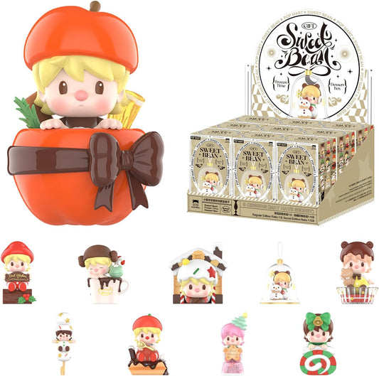 POP MART Sweet Bean Frozen Time Dessert Blind Box Figures, Random Design Mystery Toys for Modern Home Decor, Collectible Toy Set for Desk Accessories, Whole Set