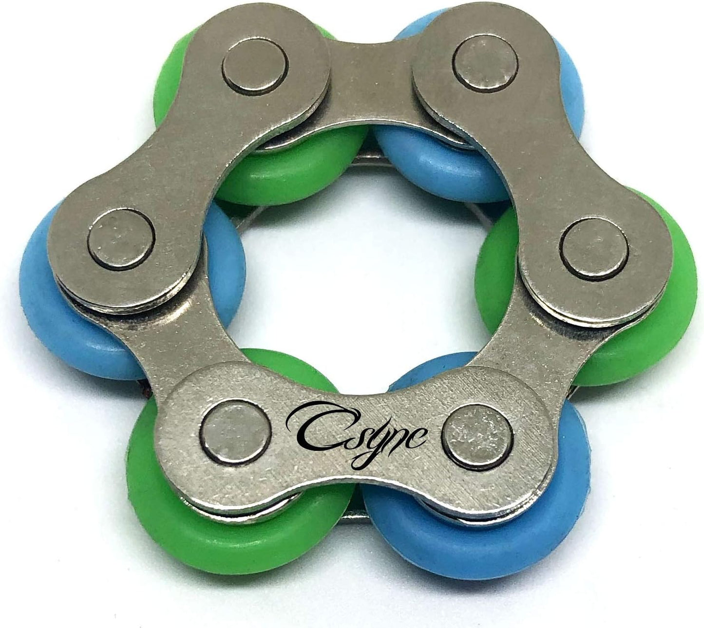 Fidget Roller Chain finger exerciser - Stress Relief Perfect for ADHD, ADD, Anxiety in Office, Studying or work Stocking Stuffers Gifts (3 Piece) (Blue)