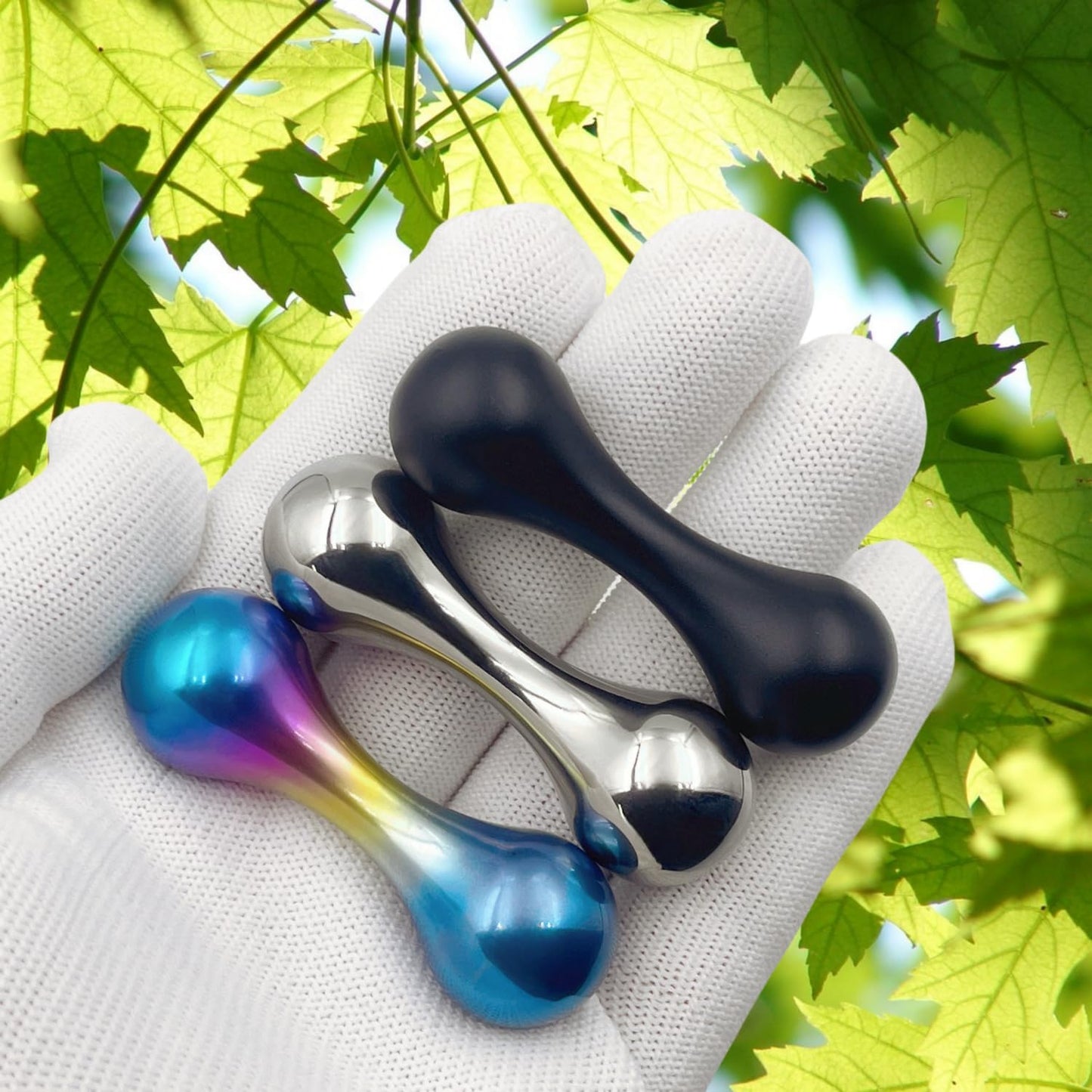 Knucklebone Skill Toys, Small Bone Toys, Made of Metal, Portable EDC Fingers Fidget Toys, Gifts for Skill Players (Titanium/Dazzling Colour)