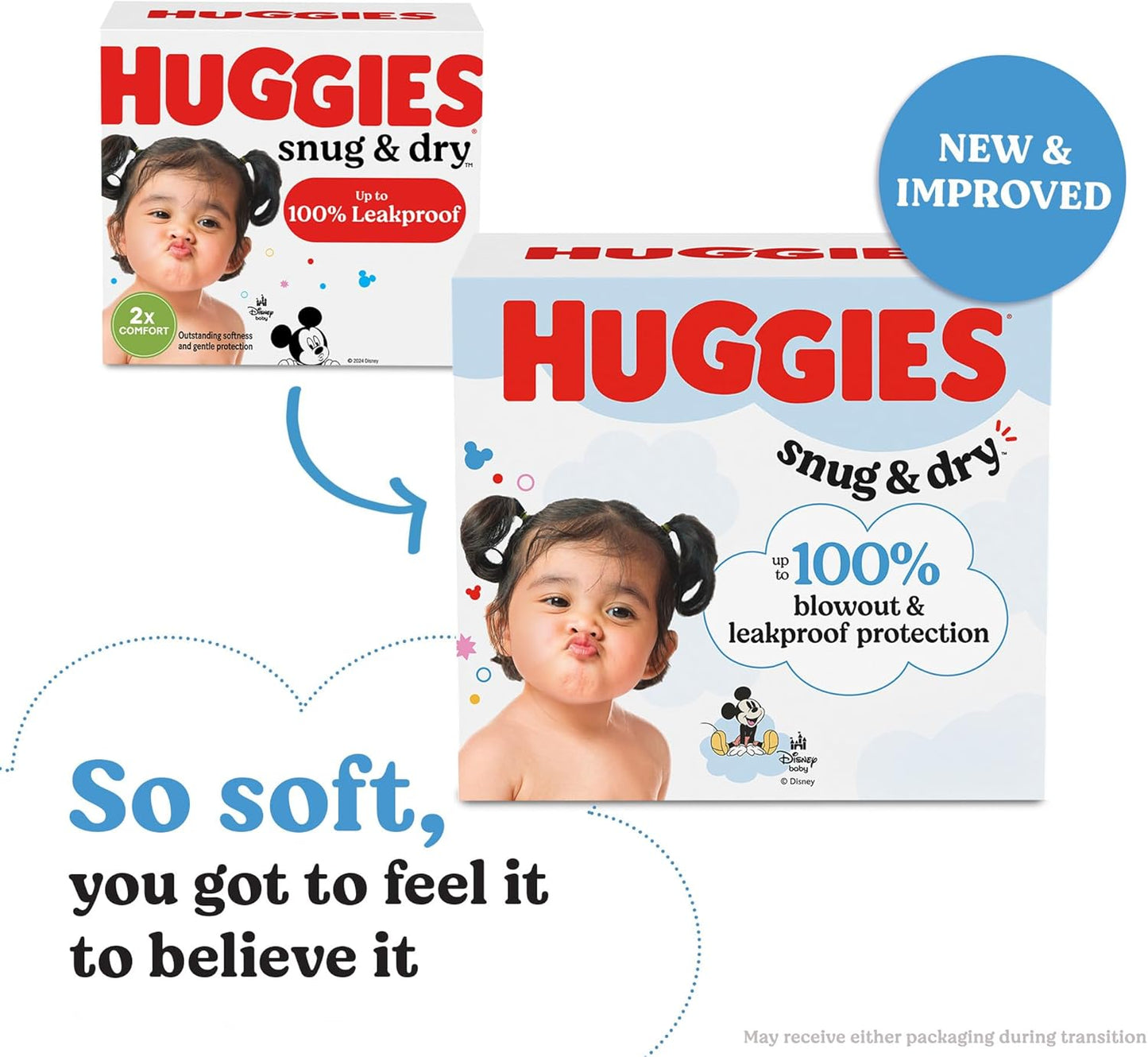 Huggies Size 8 Diapers, Snug & Dry Baby Diapers, Size 8 (46+ lbs), 48 Count, Packaging May Vary