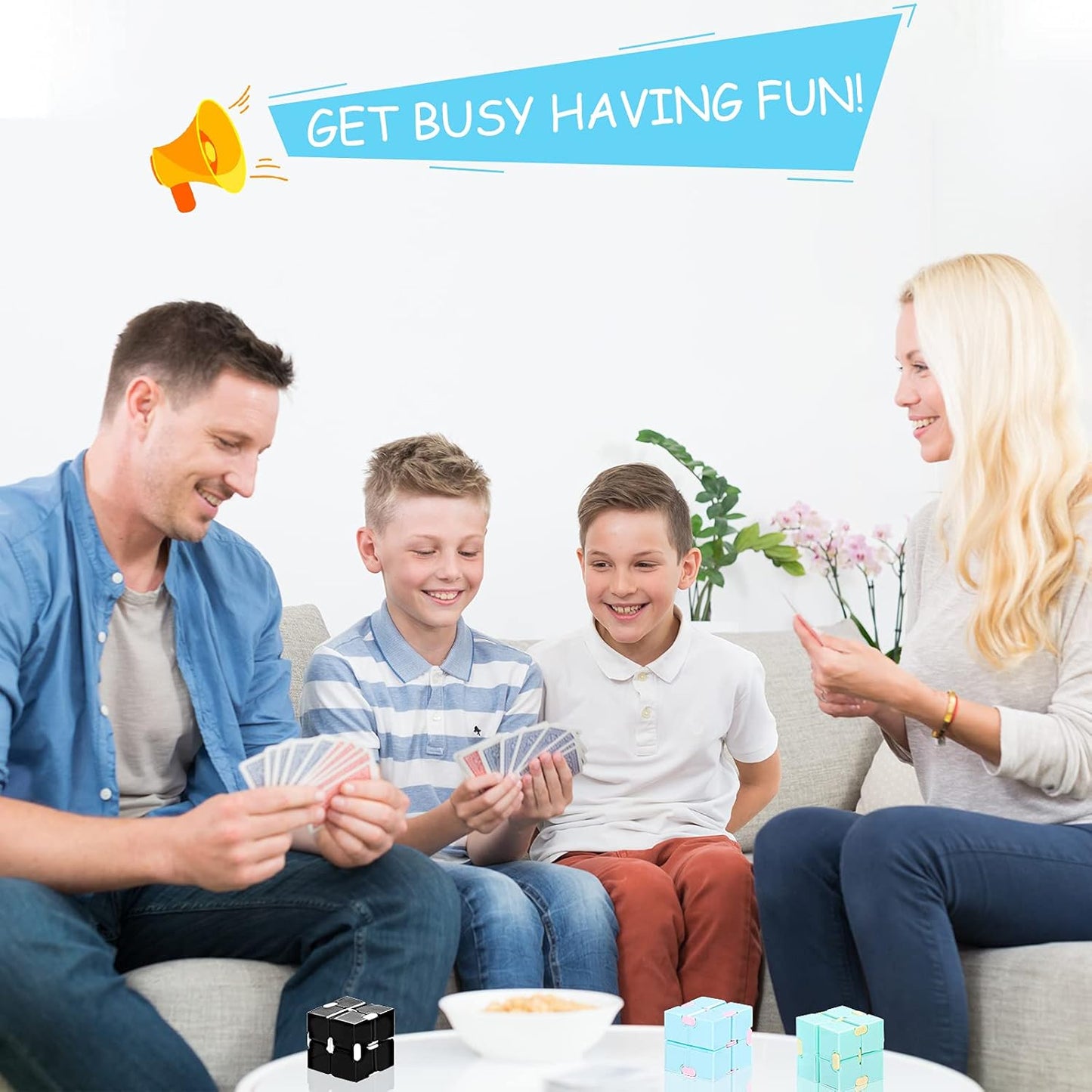 22 Pieces Toy Cube, Handheld Cube Anxiety Relief Cube Flip Toys Toy Blocks for Adults Relieve Stress and Kill Time (Multicolored)