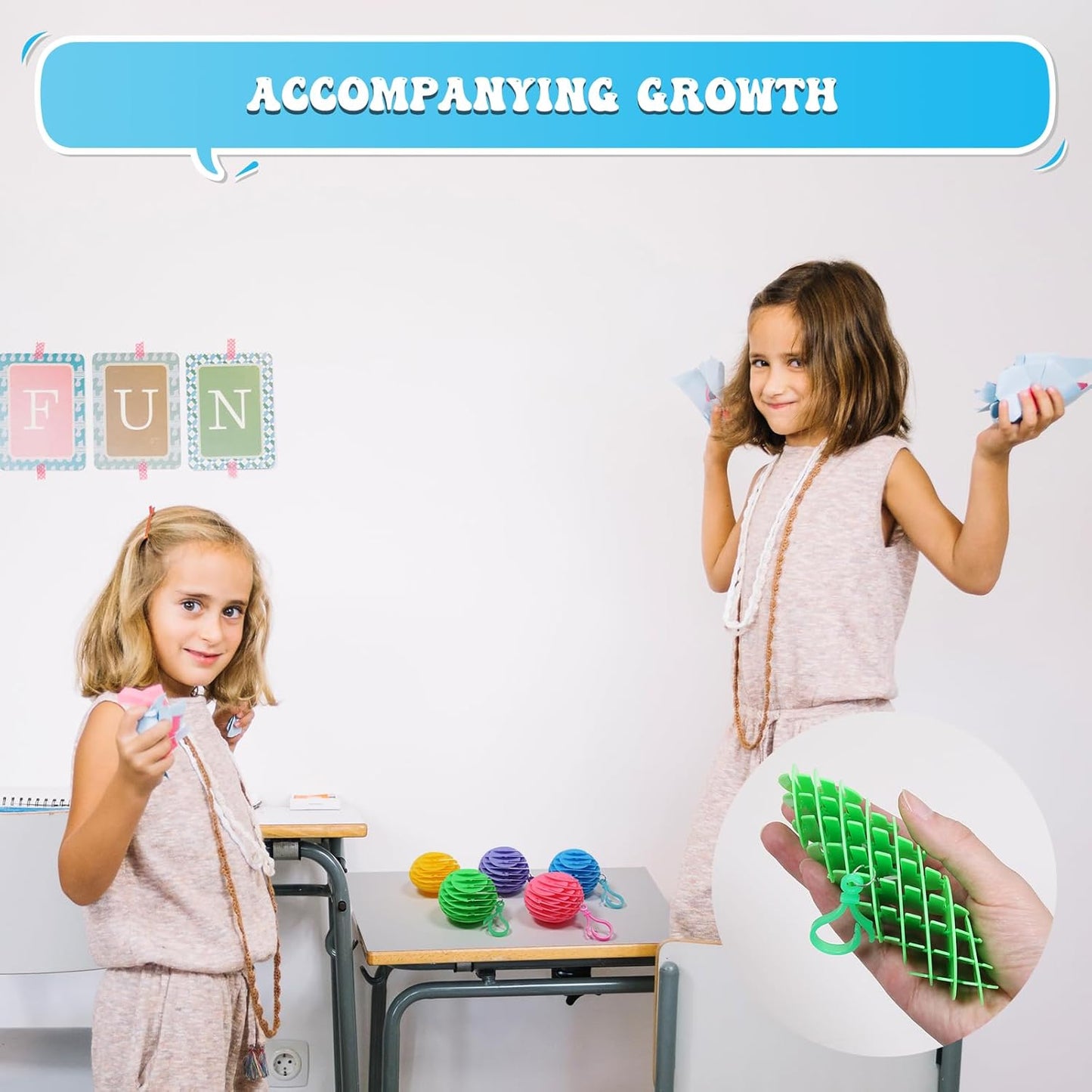 Hanging Decoration Style Elastic Worm Fidget Toy, Stretch and Squeeze Fidget Worm Sensory Toys for Kids,Gifts Stress and Anxiety Relief Calming Fidgets Desk Toys for Adults,Exercise Wrist (Pink)