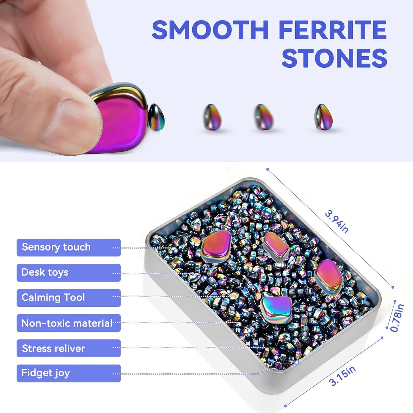 Magnetic Balls Fidget Toys Adults 600 PCS Mini Magnetic with Four Big Magnetic Putty Desk Toys,Fidget Toys for Adults, Office Desk Toys(Colorfully)