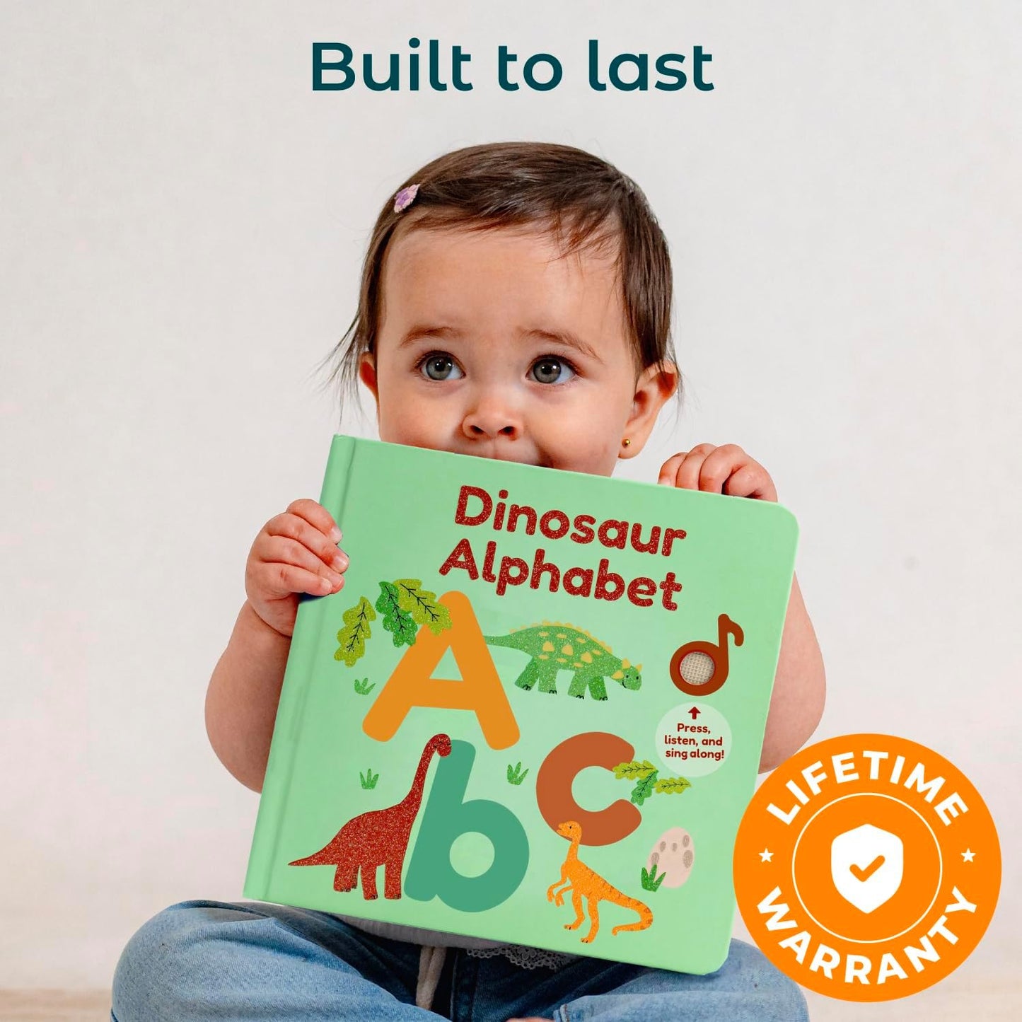 Cali's Books Dinosaur Alphabet Book for Toddlers 1-3 - Learn Dino ABC, Musical Books for Kids, Interactive Talking Baby Toddler Sound Book, Educational Song Learning Toys Singing Music Toy for Babies
