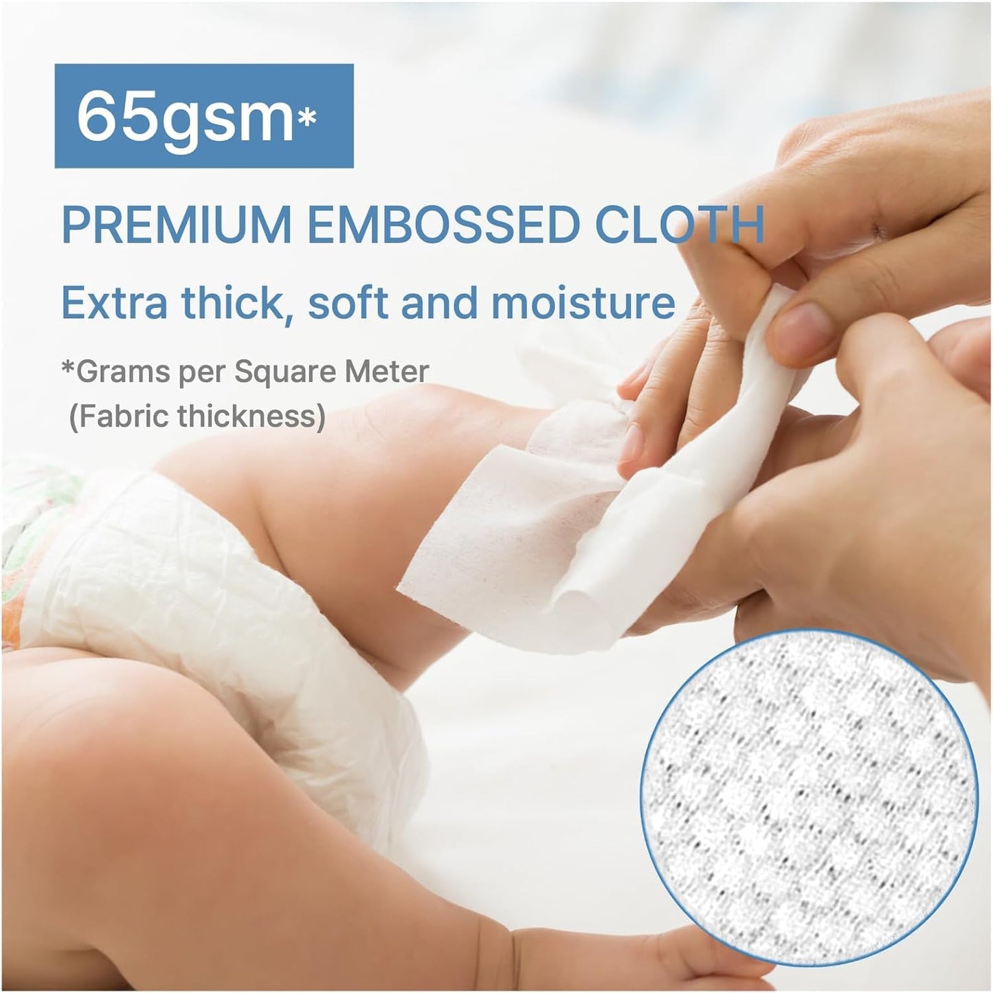 BEBESUP-Korea’s #1 Sensitive Baby Wipes -Hypoallergenic Water-based Unscented Alcohol-Free Extra-Thick Organic Superfood Extracts Plant- Based for sensitive skin Flip-Top (80 Count 1 Pack) Packs)