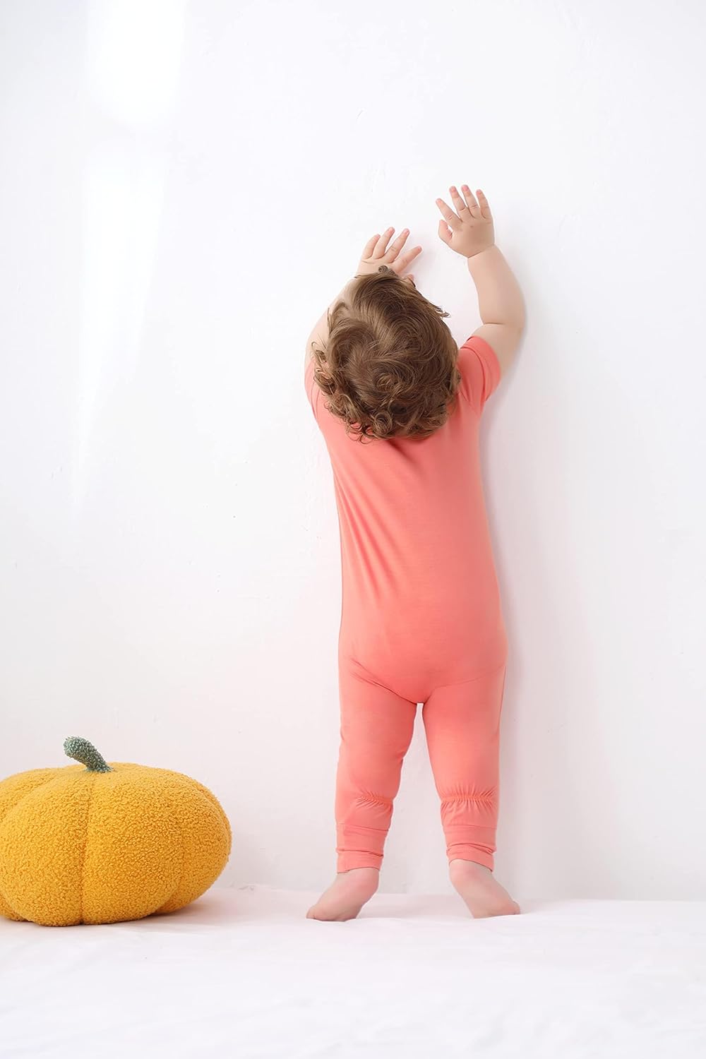 GUISBY Rayon Made from Bamboo Baby Pajamas, Summer Short Sleeve Footless Rompers, 2 Way Zipper Sleeper