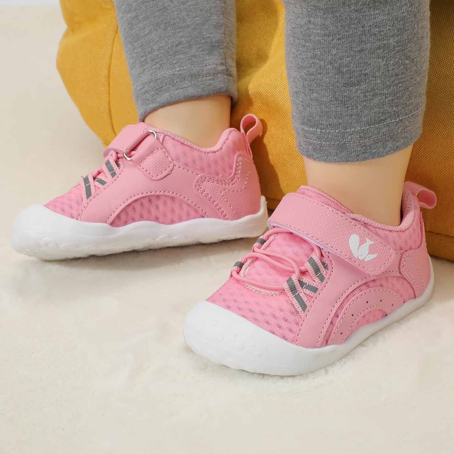 FEETCITY Wide Baby Shoes Boys Girls Baby Barefoot Shoes Breathable Infant Walking Shoe Crib Sock Shoe Toddler Sneakers Flexible