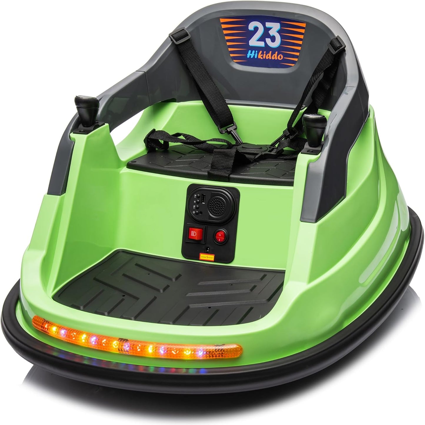 Baby Bumper Car, 6V Electric Kids Bumper Car for Toddlers with Remote Control, Bluetooth - Green