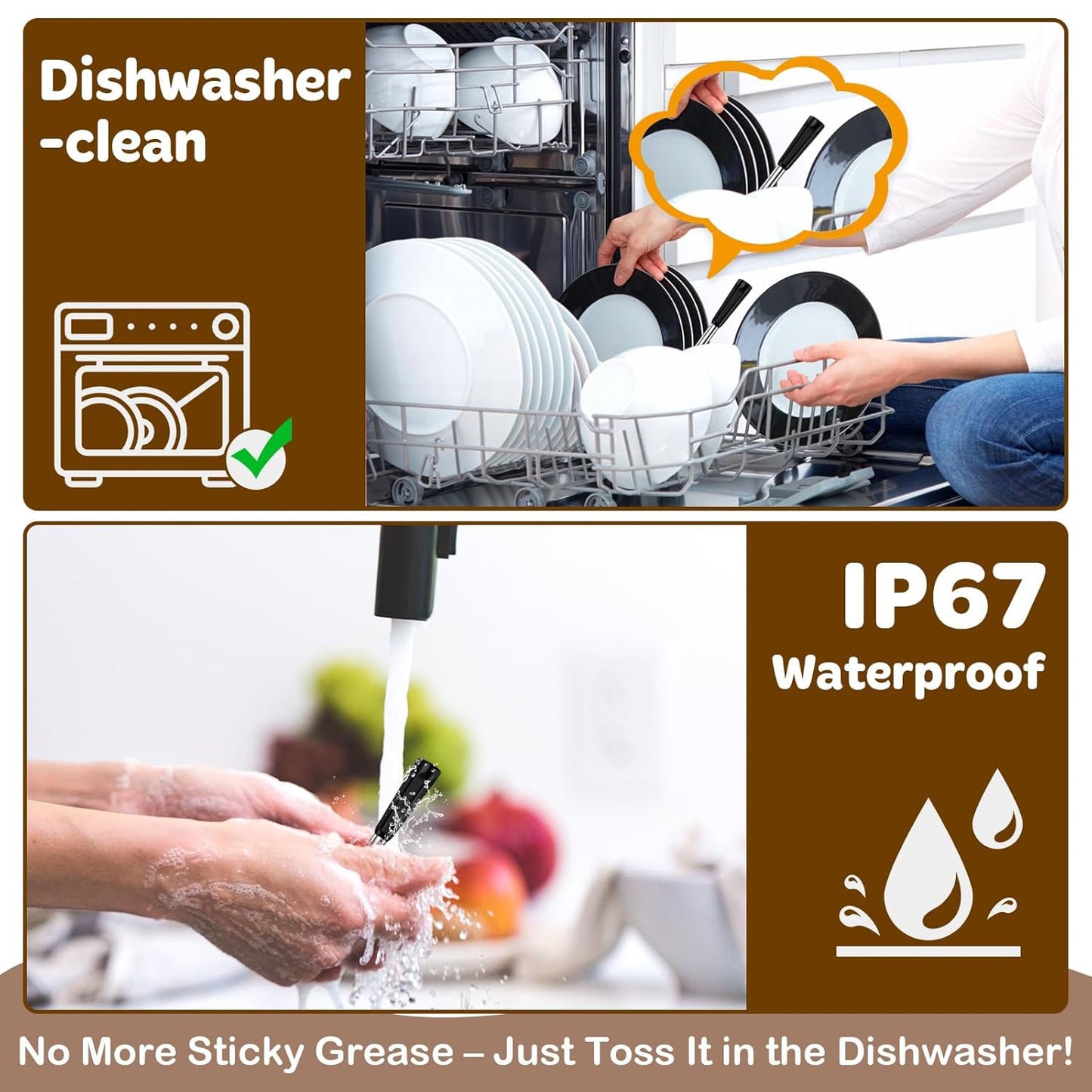 Smart Accurate Wireless Meat Thermometer - 2 Probes for BBQ, Smoking, Grilling, Cooking with Real-Time Alerts, Long Range Bluetooth, Dishwasher Clean, Waterproof for Indoor Outdoor Kitchen Use