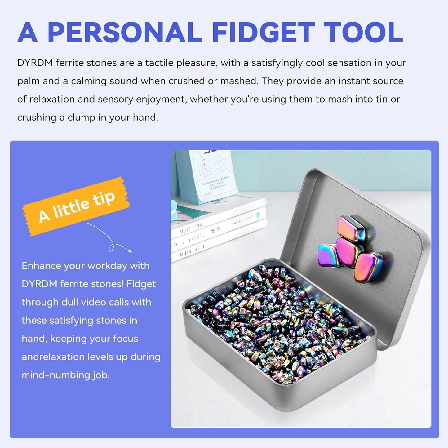 Magnetic Balls Fidget Toys Adults 600 PCS Mini Magnetic with Four Big Magnetic Putty Desk Toys,Fidget Toys for Adults, Office Desk Toys(Colorfully)