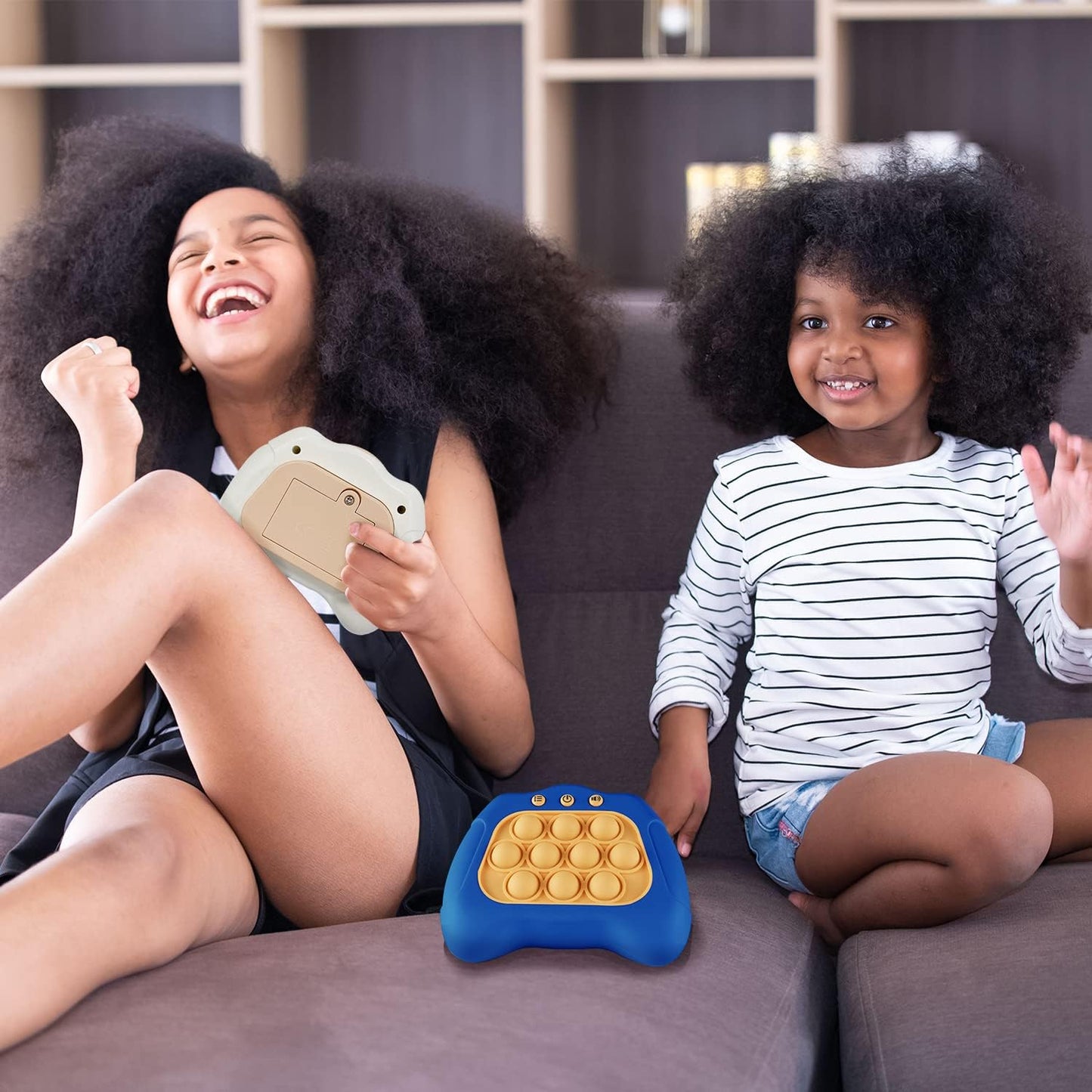 Pop The Target! Handheld Speed Pushing Game Machine: A Fun Multiplayer Game for Family. Fidget Game Toy for 6 7 8 9 10 11 12 Years Old Blue