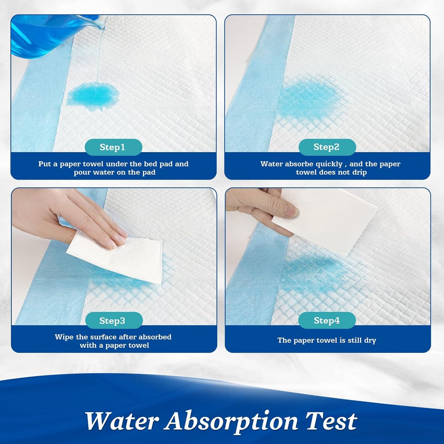 Premium Chucks Pads Disposable 23"x36" (50 Count) , Leakproof Adults Incontinence Bed Pads, Heavy Duty Absorbent Underpads Waterproof, Extra Large Puppy Pee Training Pad