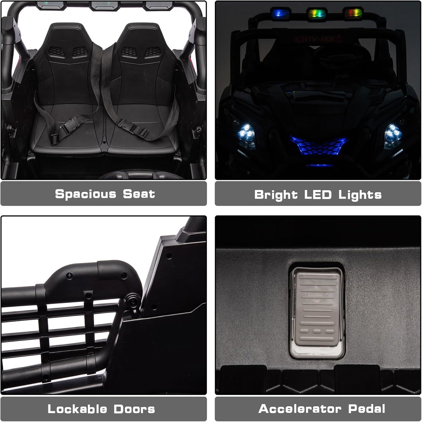 24V 2 Seater Kids Ride On Car with Remote Control,4WD Battery Powered,Electric Vehicles Toy Car for 3+ Years Kids(Green)