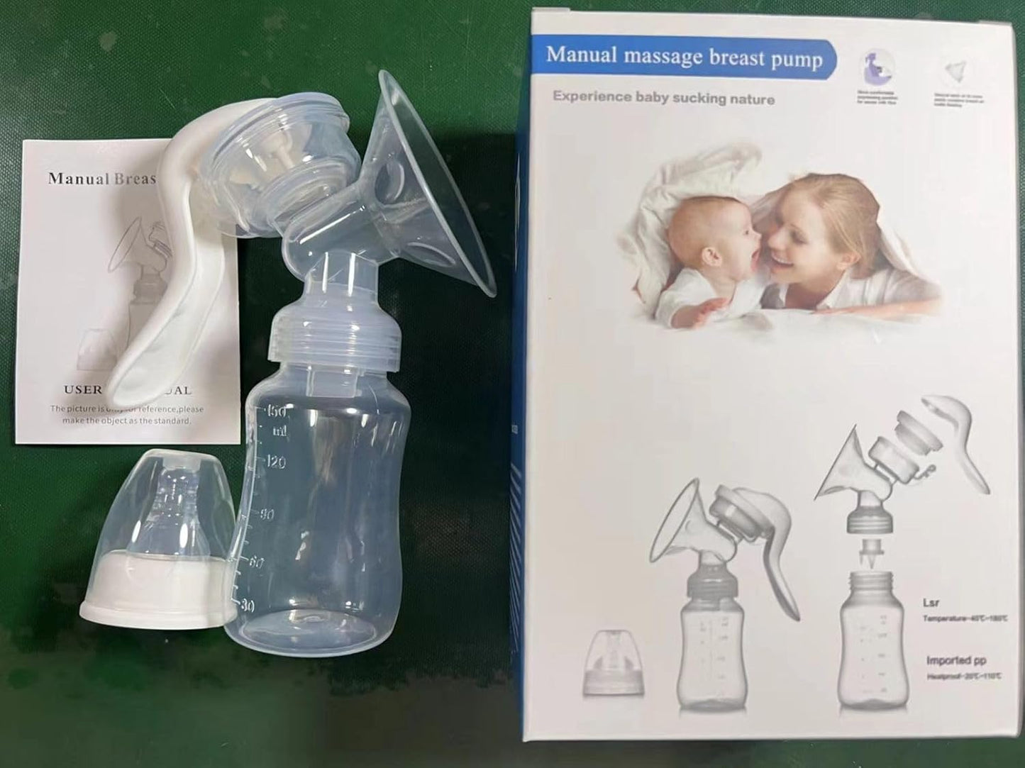 Handheld Manual Breast Pump – Portable & BPA-Free Milk Extractor for Breastfeeding Moms, Soft Silicone Suction, Quiet & Easy to Use