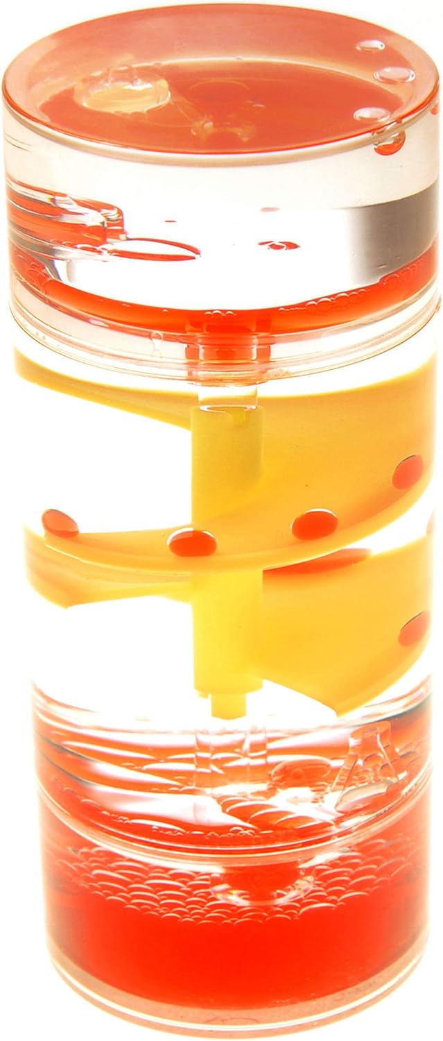 PowerTRC Cylinder Liquid Motion Bubbler, Liquid Sensory Toy Timer, Calm and Relaxing Fidget Desk Toy, Helps with Anxiety, Austism, ADHD. Gifts for Kids and Adults Classroom and Office