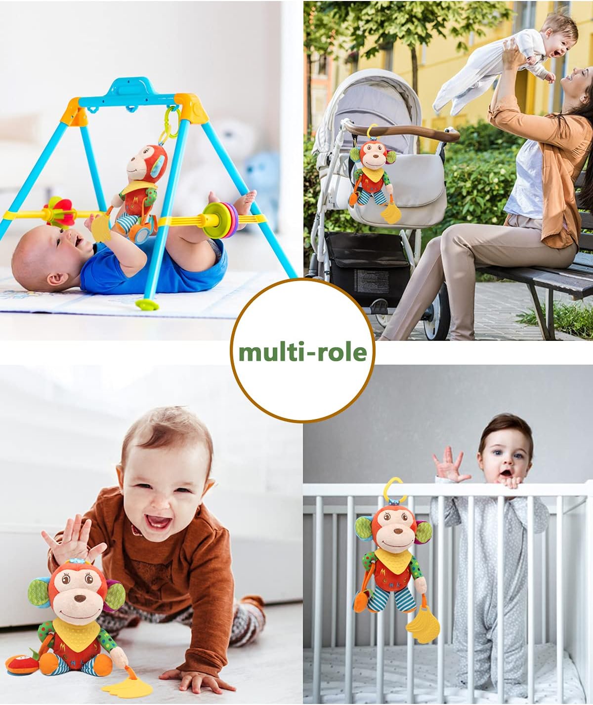 BLOOBLOOMAX Sock rattles for Babies 0-24 Months Baby Animal Foot Finder Educational Toys