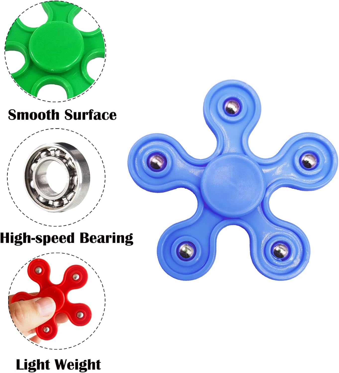 24 Pack Fidget Spinner Toys for Kids,Stress Relief Sensory Toys,Birthday Party Favors Gifts,Goodie Bag Stuffers, Classroom Prizes Fidget Toys