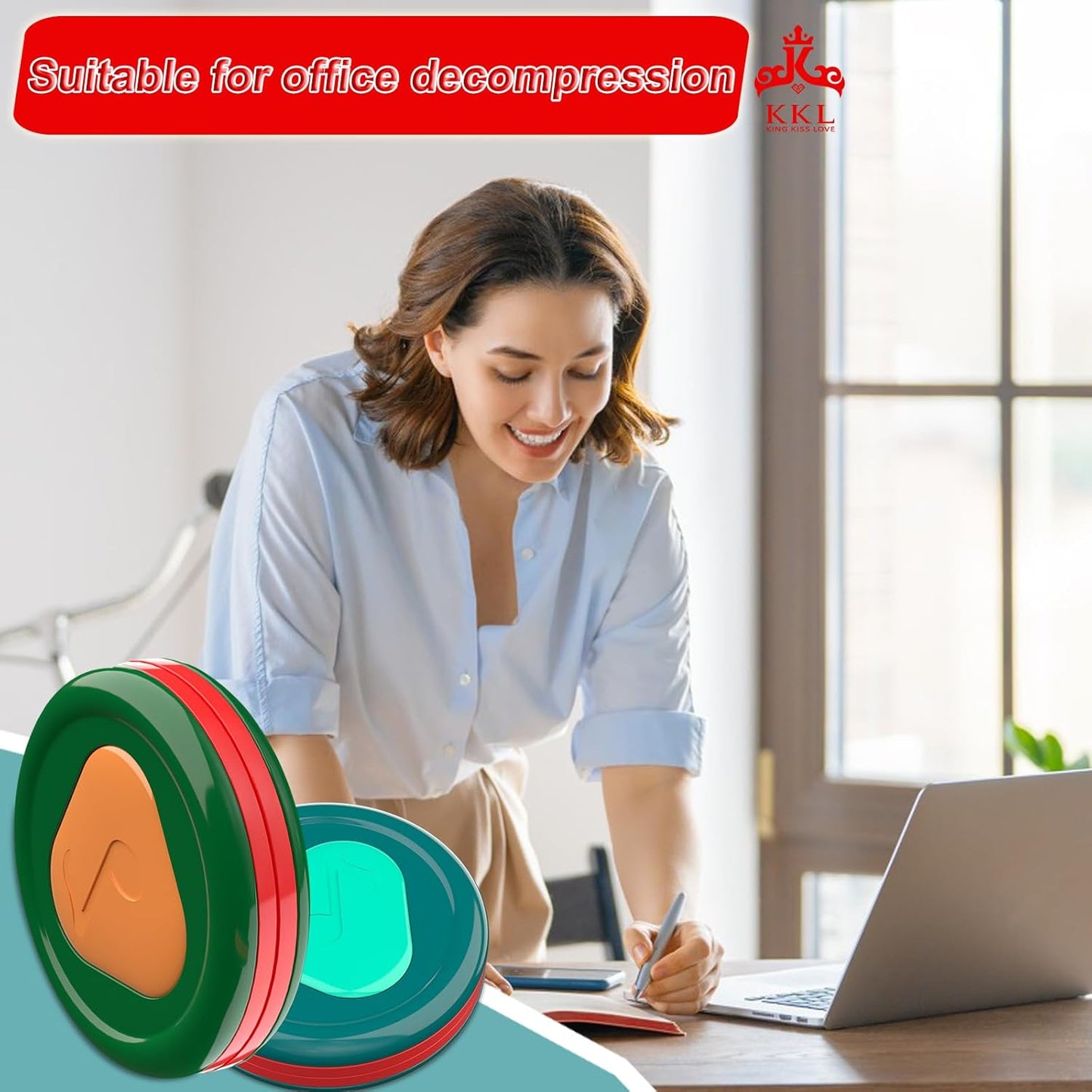 Fidget Slider Coin Toy Haptic Coin Blue Plastic Fidget Toy EDC Fidget Toy for Adults Desk Fidget Toys