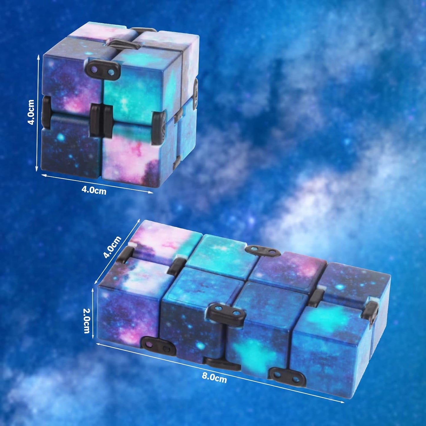 Fidget Infinity Cool Cube Toys: Hand Held Magic Cube Cool Stuff Gadgets Things Unique Birthday Gifts Boys Girls Kids Adults Anxiety Stress Relief Sensory Toy Finger Christmas Stocking Stuff Gift Toys